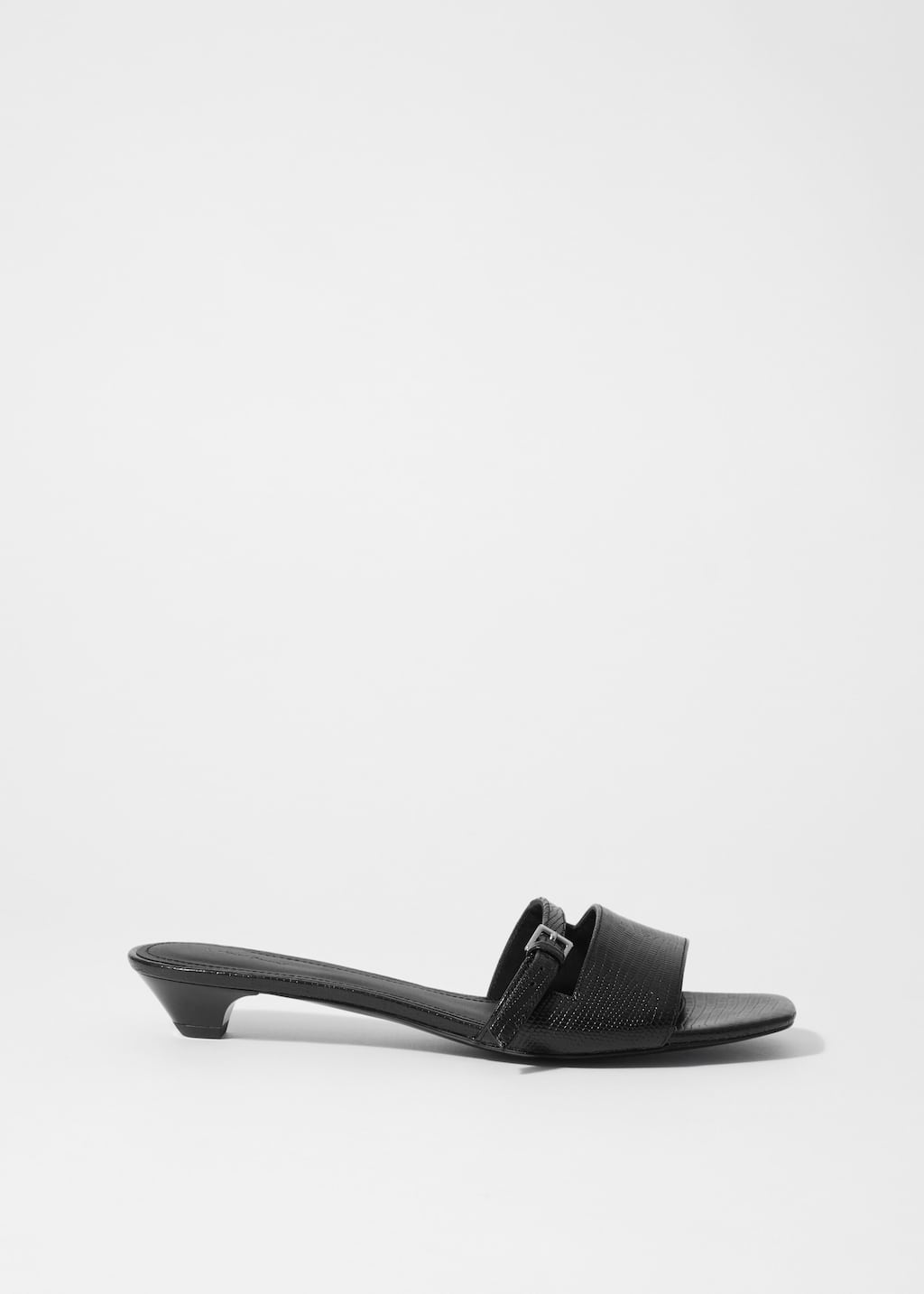 Mules en cuir à boucles