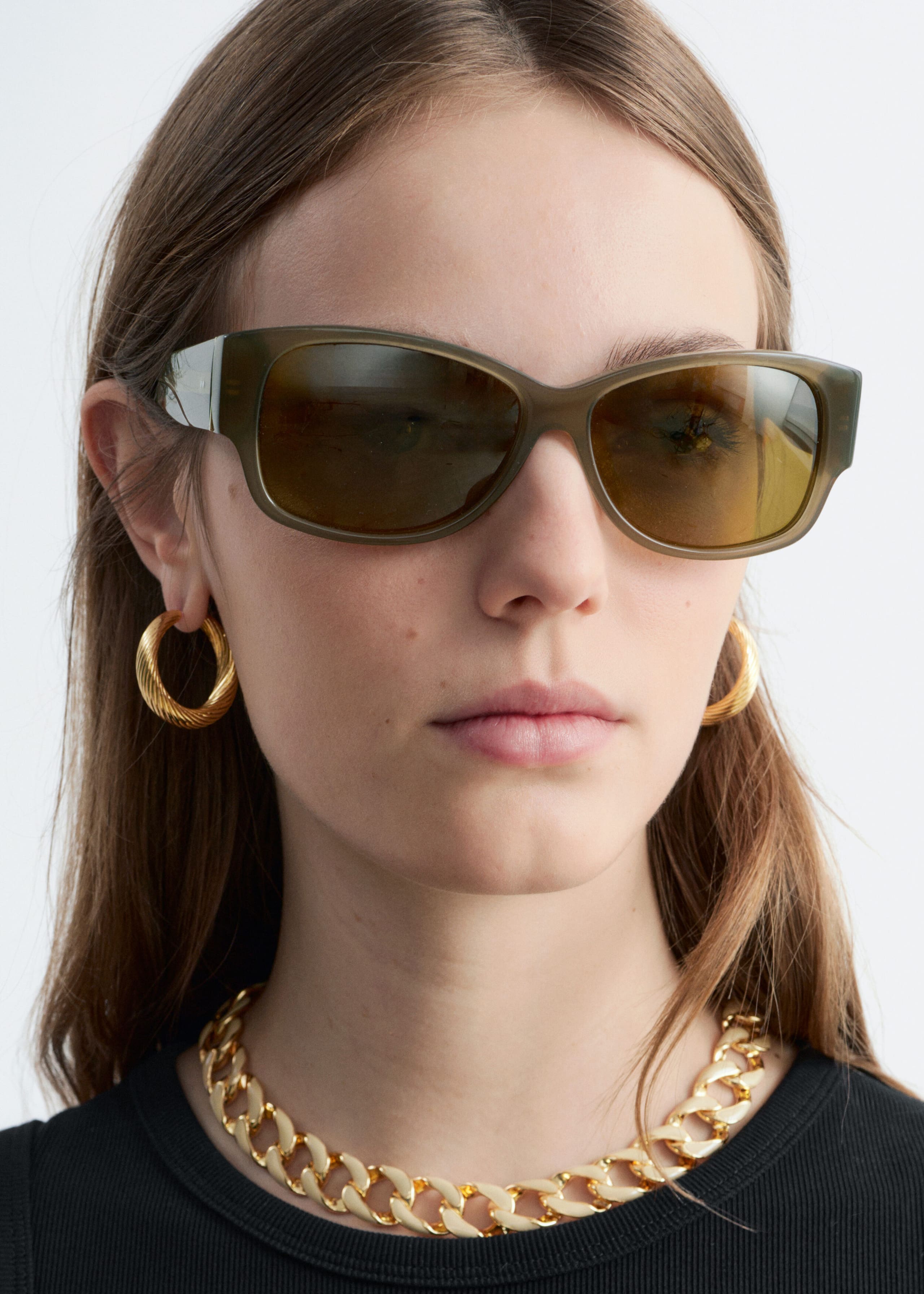 Image of Lunettes de soleil à monture ovale