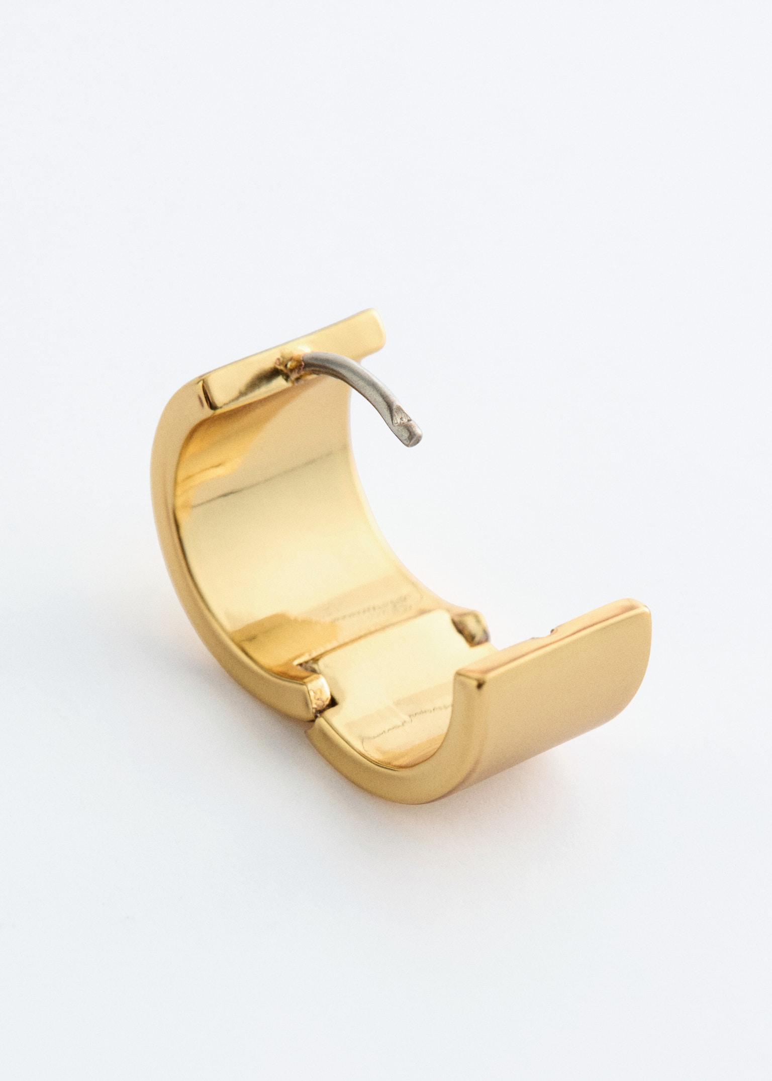Chunky Angular Hoop Earrings - Gold/Silver - 2