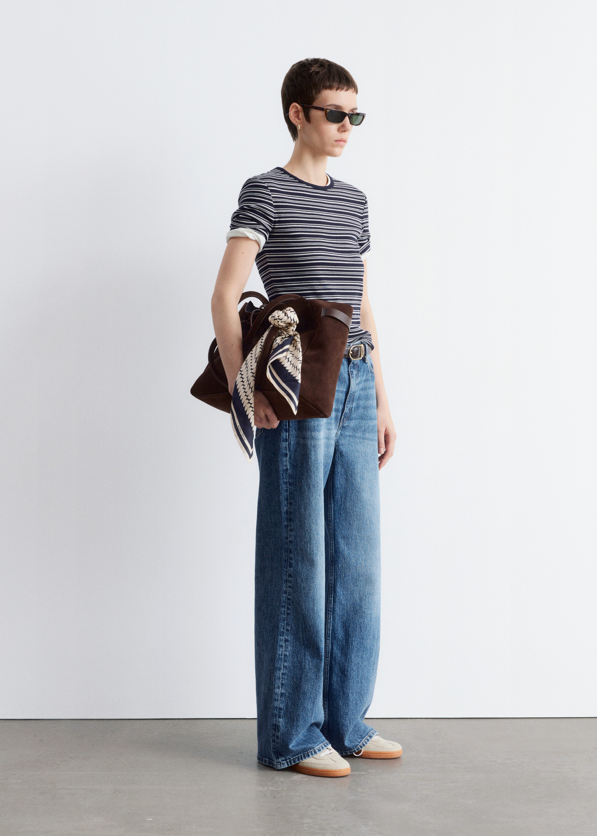 Boat-Neck Flared-Sleeve Top - White - & Other Stories US