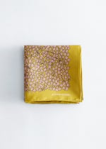 Mosterdgeel/bloemenprint