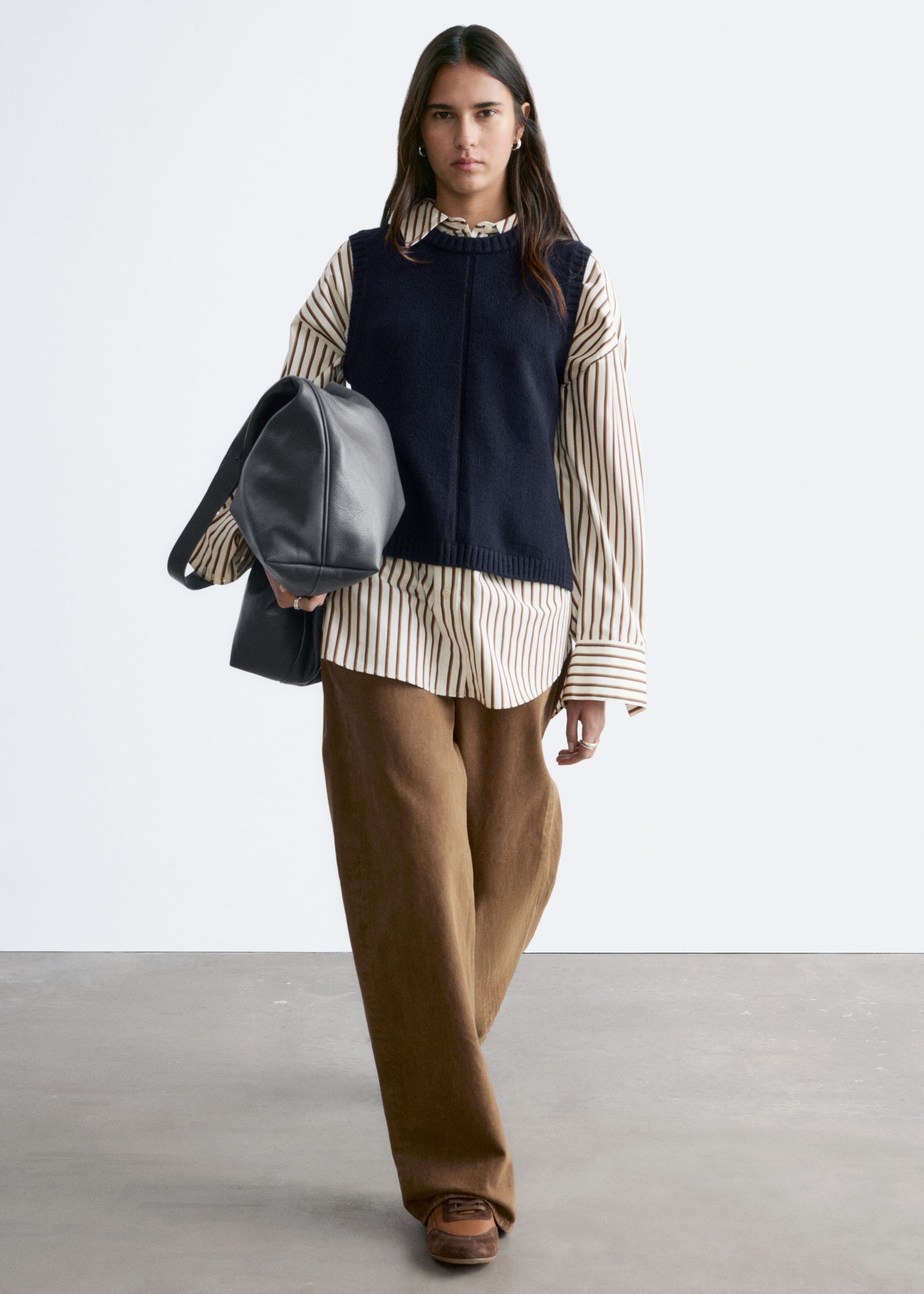 Strickpullunder - Graubraun - Lookbook