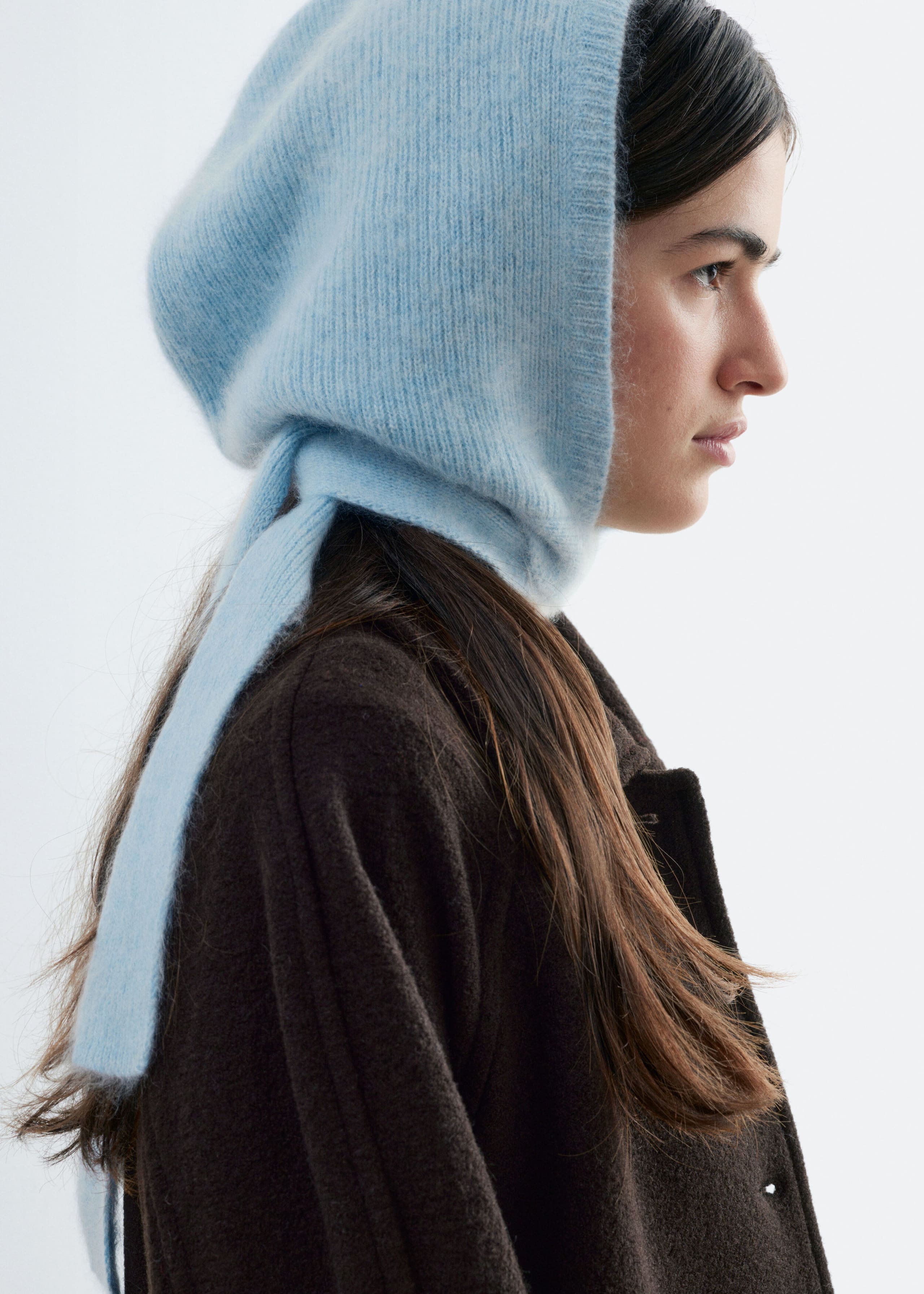 Brushed Cashmere Bonnet - Grey - Lookbook