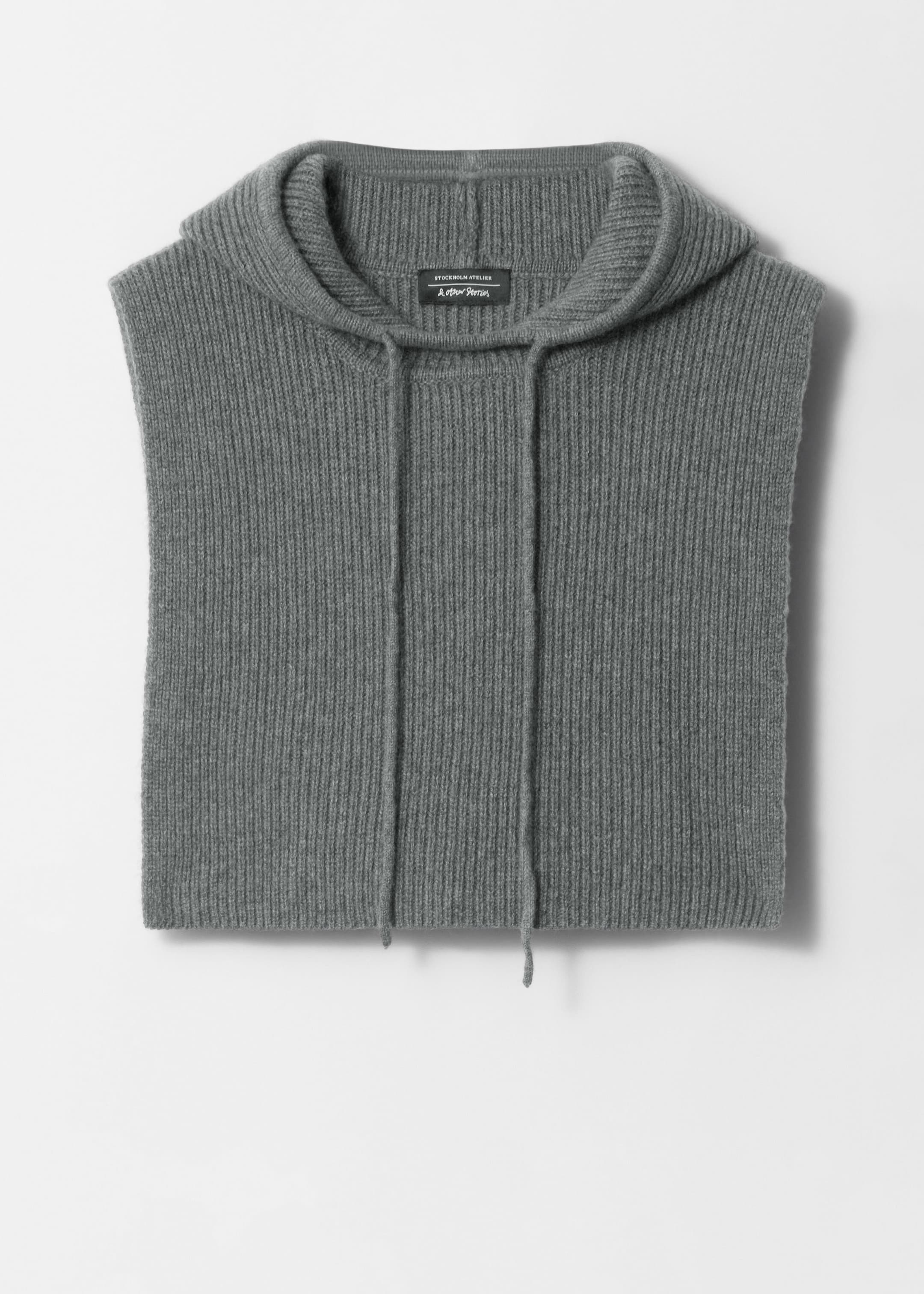 Größeres Bild ansehen: Poncho aus Wolle mit Kapuze - Grau - Ladies | H&M DE 1