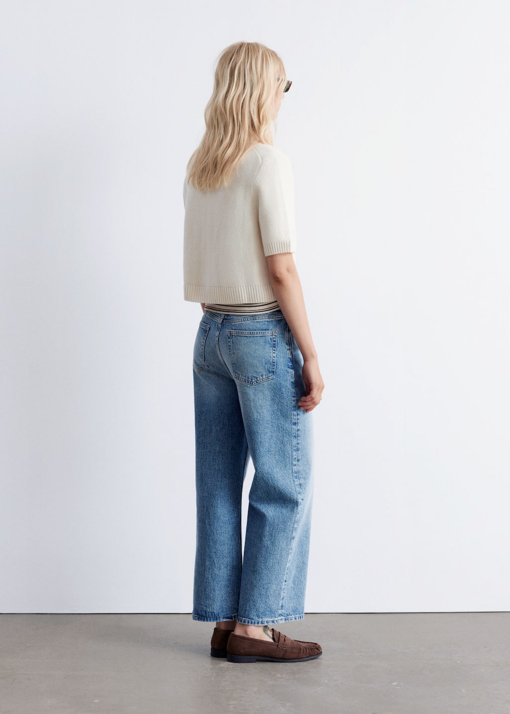 Image of Knitted Short-Sleeve Cardigan