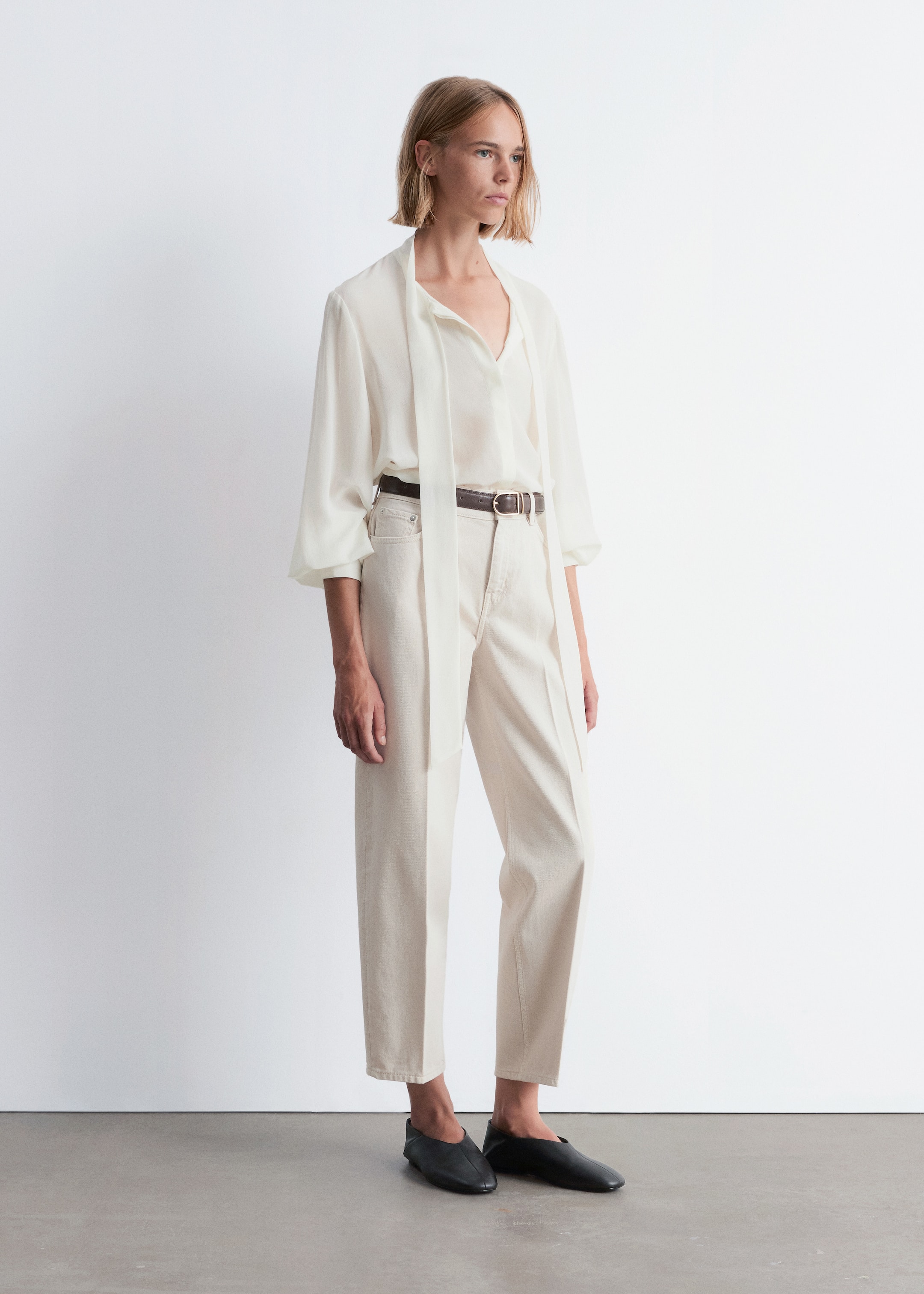 Grotere afbeelding bekijken: Tapered Jeans - Crèmewit - DAMES | H&M BE 1