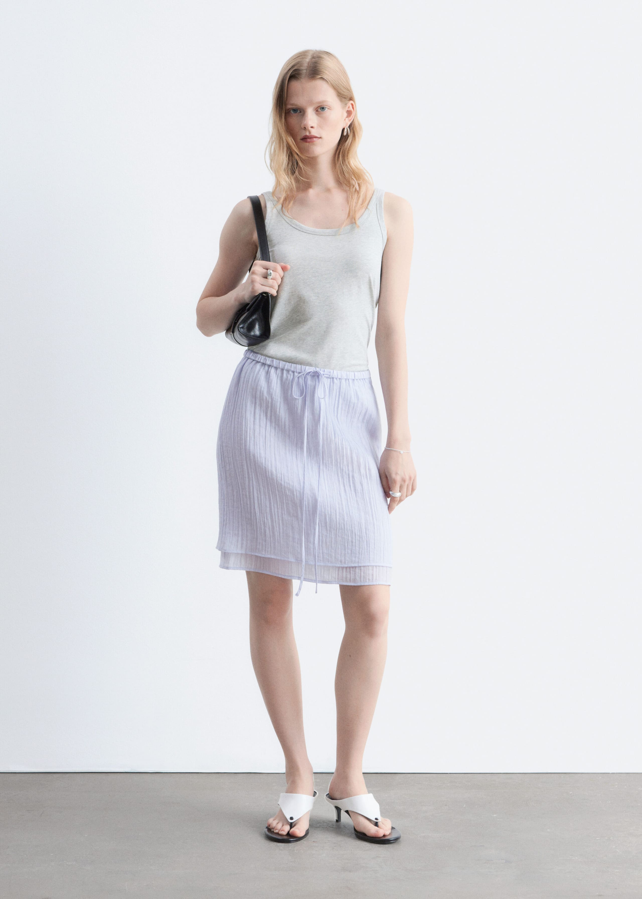 Scoop-Neck Tank Top - Grey - Lookbook