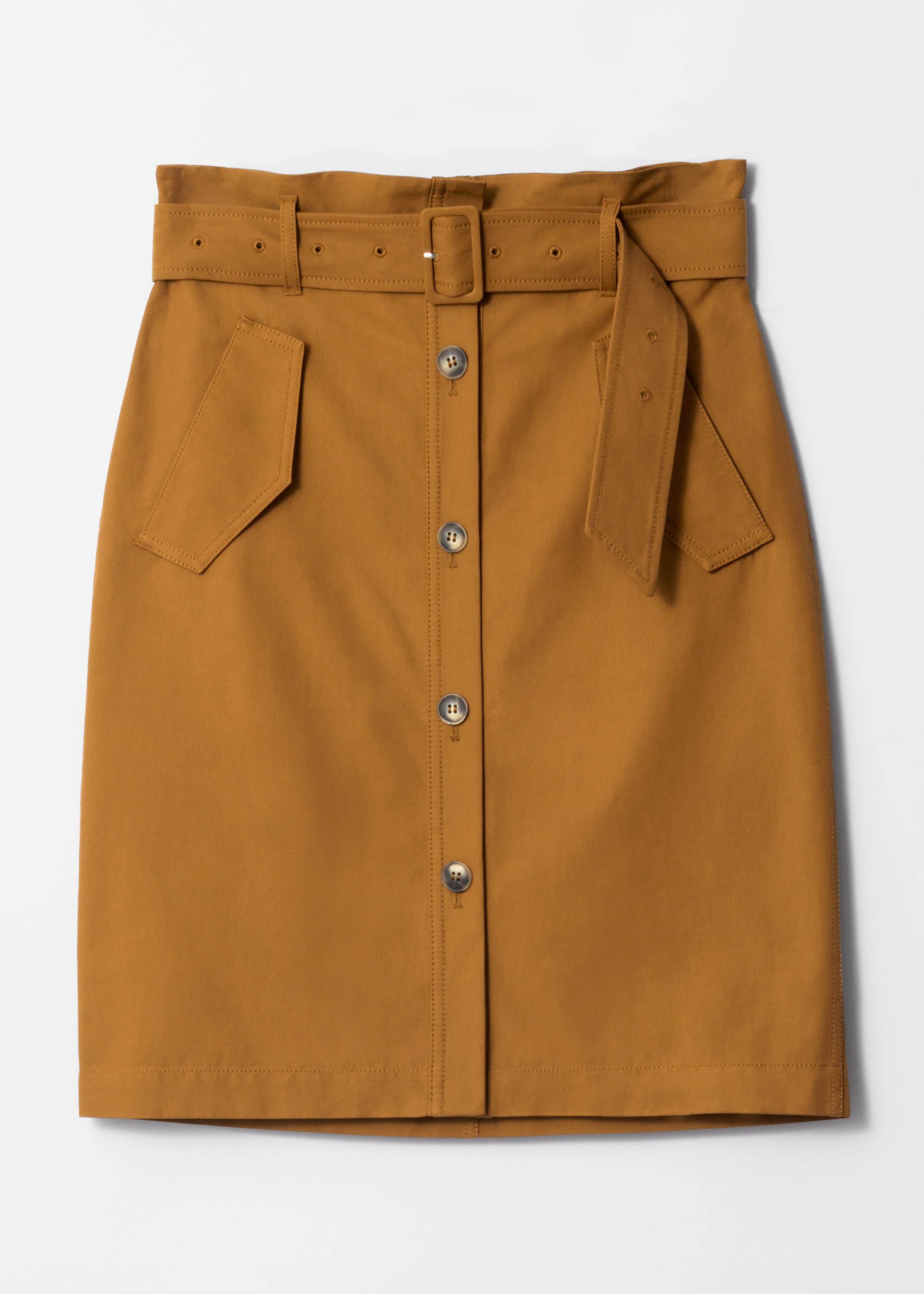 Geknöpfter Paperback-Midirock