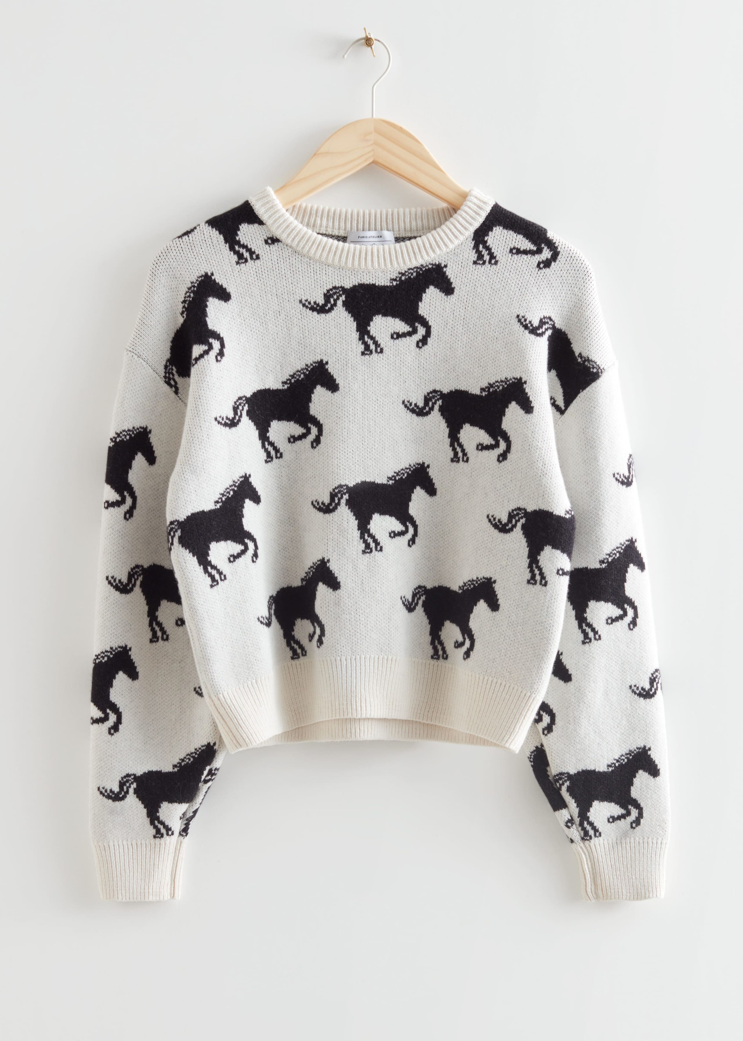 JacquardMotifKnitJumper - Horse Motif - Bodegón