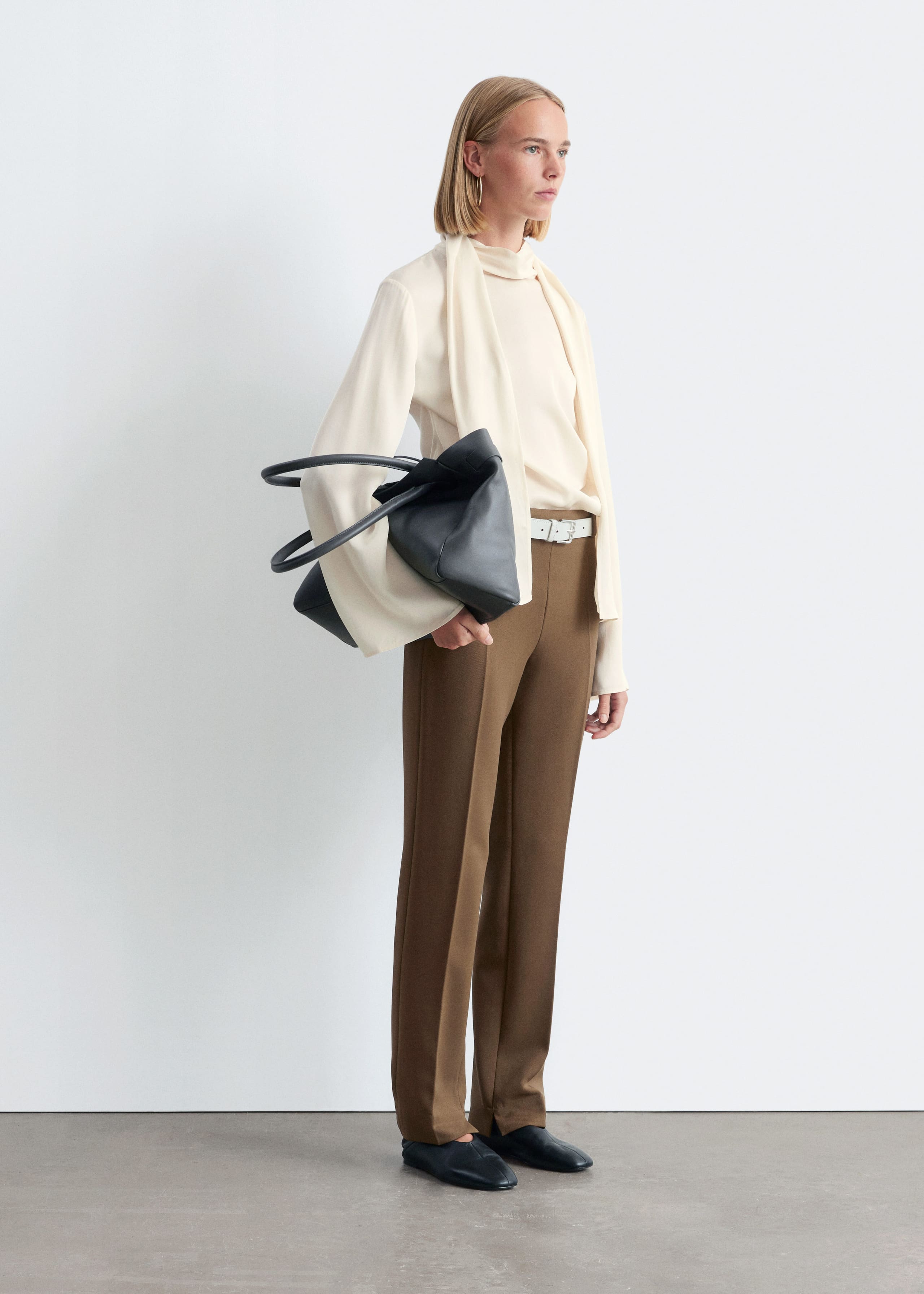 Image of Slim-Leg Press-Crease Trousers