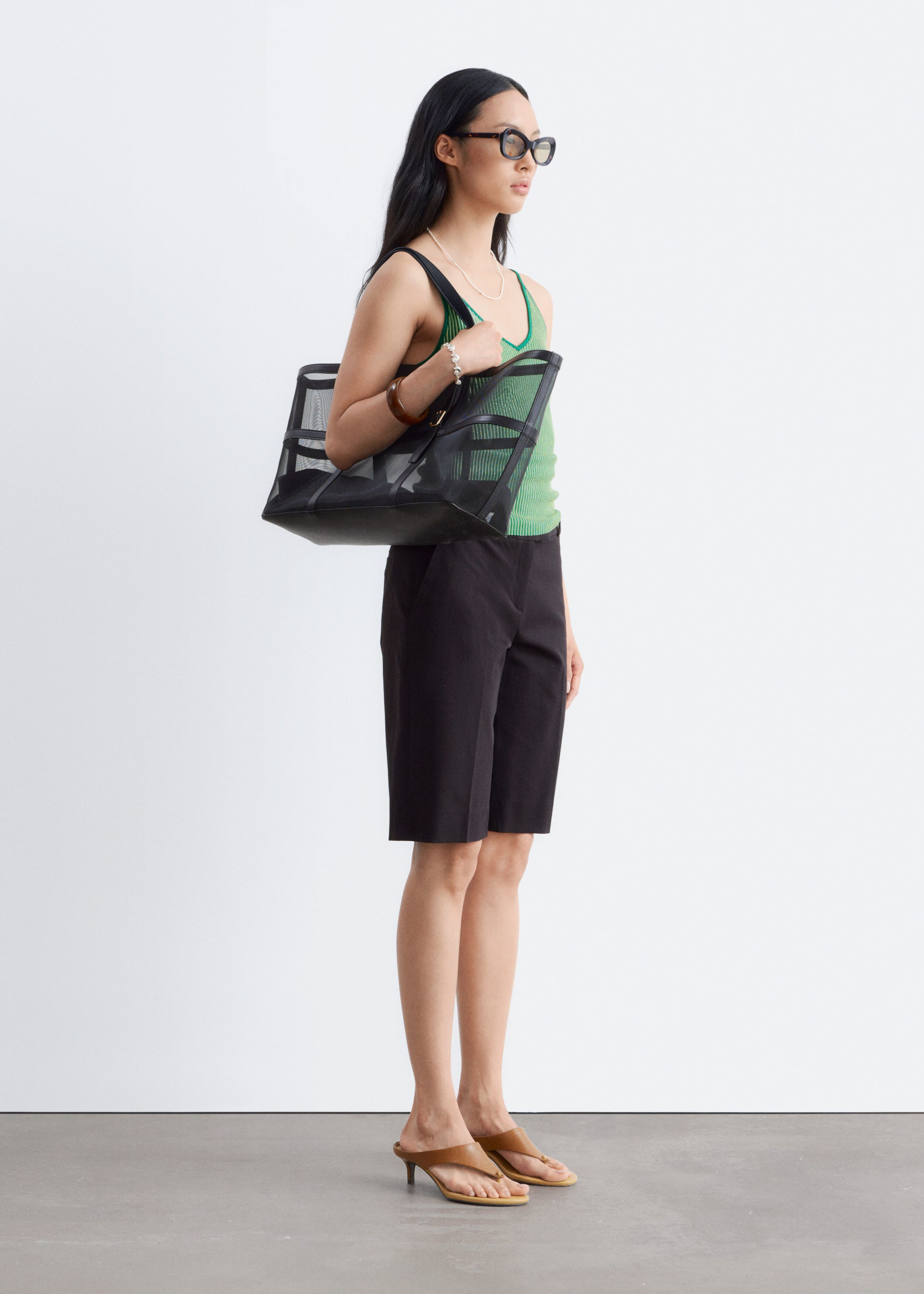Image of Tailored Knee-Length Shorts