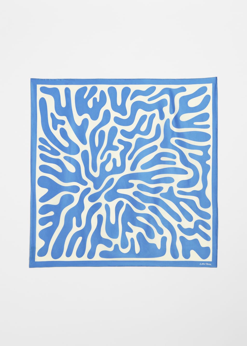 Foulard stampato - Blu - Natura morta