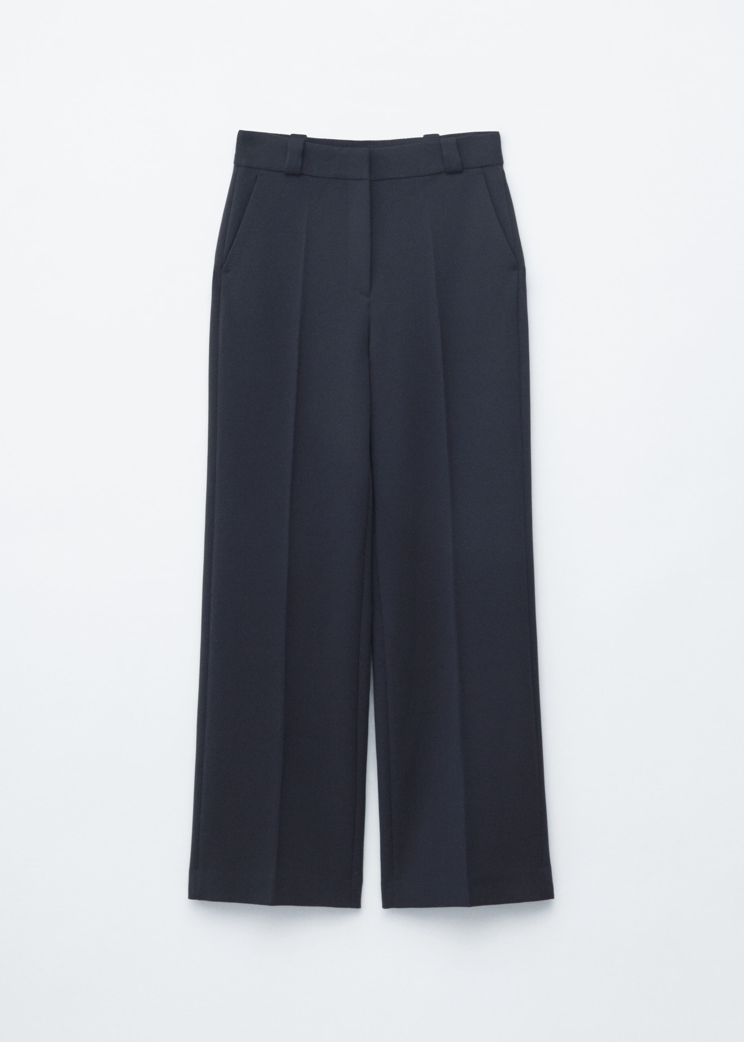 Image of Wide Press-Crease Trousers