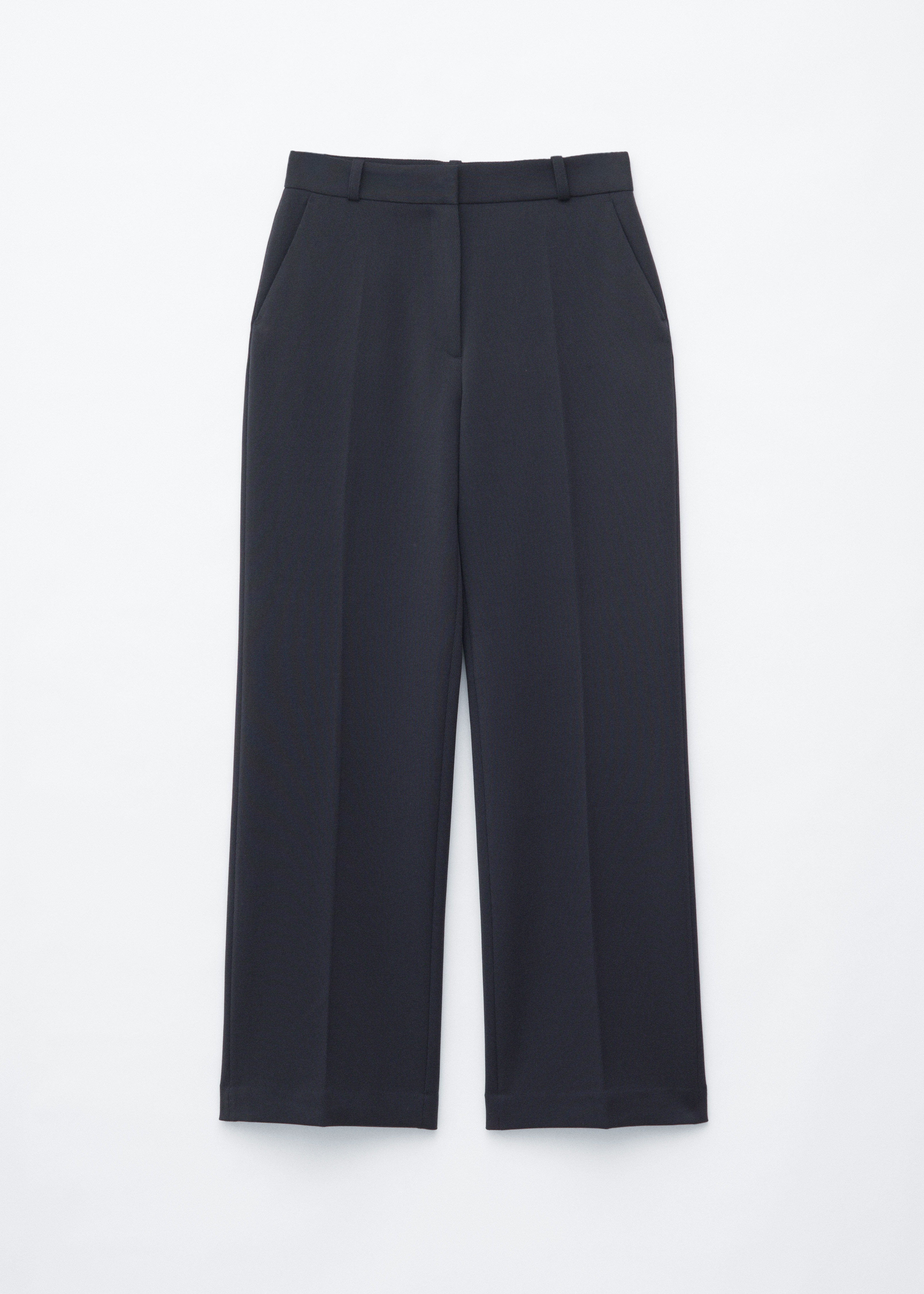 Tailored Press Crease Trousers - Dark Blue/Black/Dark Brown