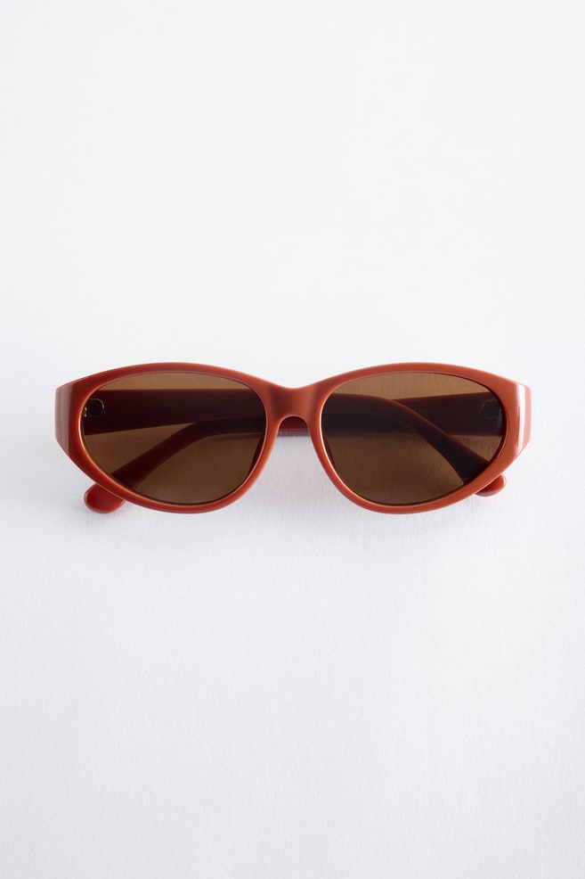 Gafas de sol ovaladas estilo Cat Eye - Óxido oscuro/Beige/Marrón/Carey - 1