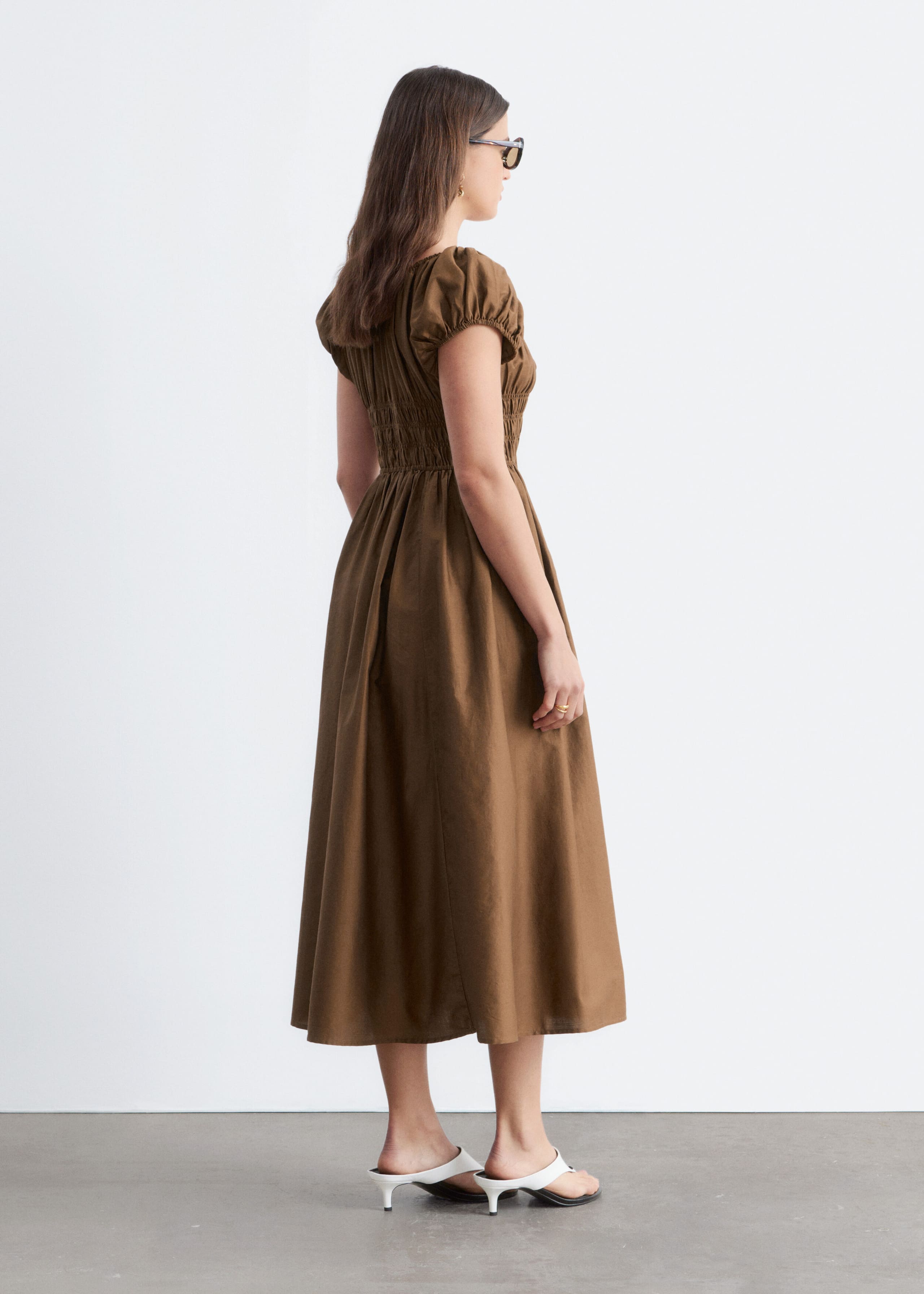 Image of Smocked Waist Midi Dress