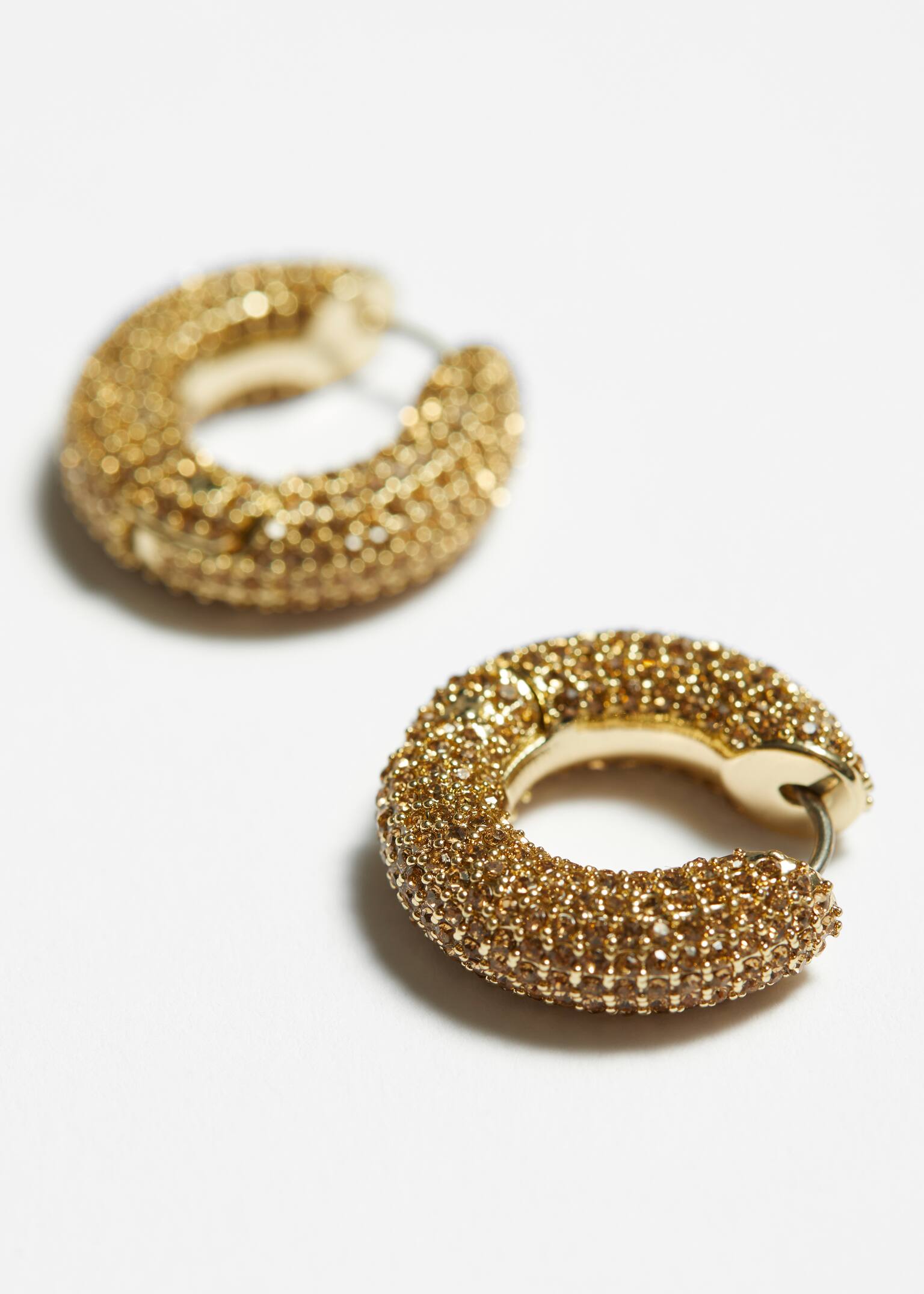 Crystal Hoop Earrings - Arany/Ezüst