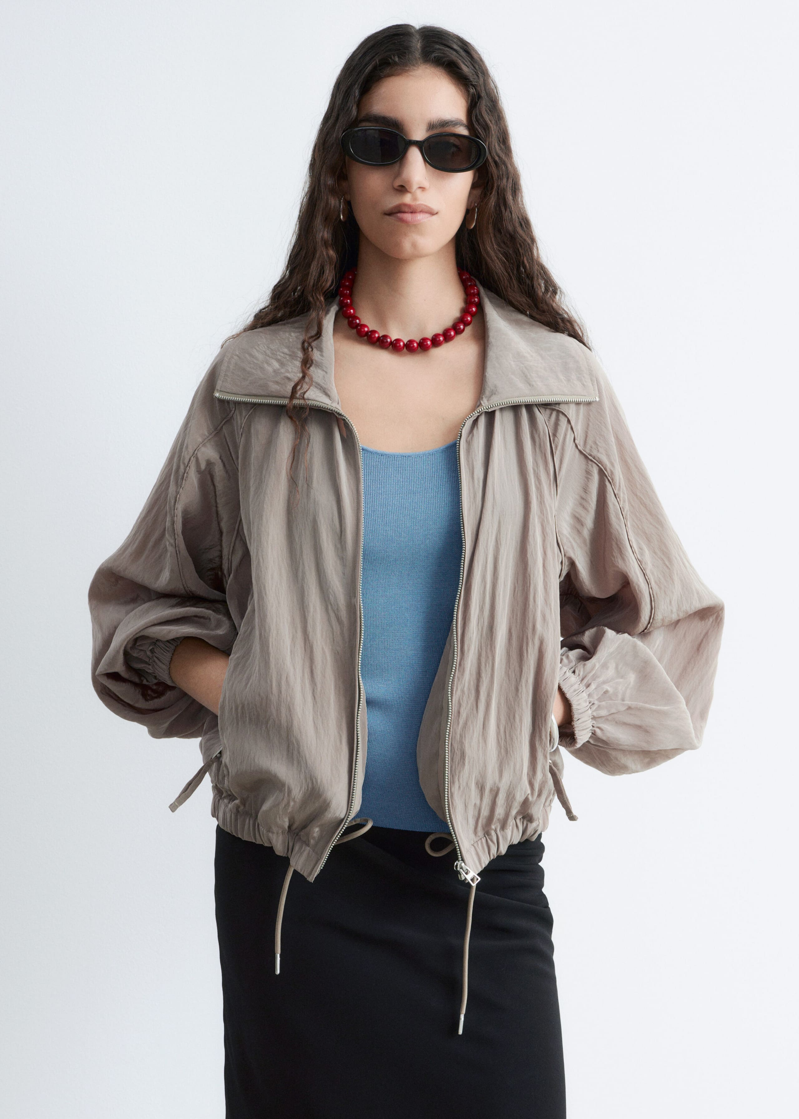 Sporty Viscose-Blend Jacket - Mole - Lookbook