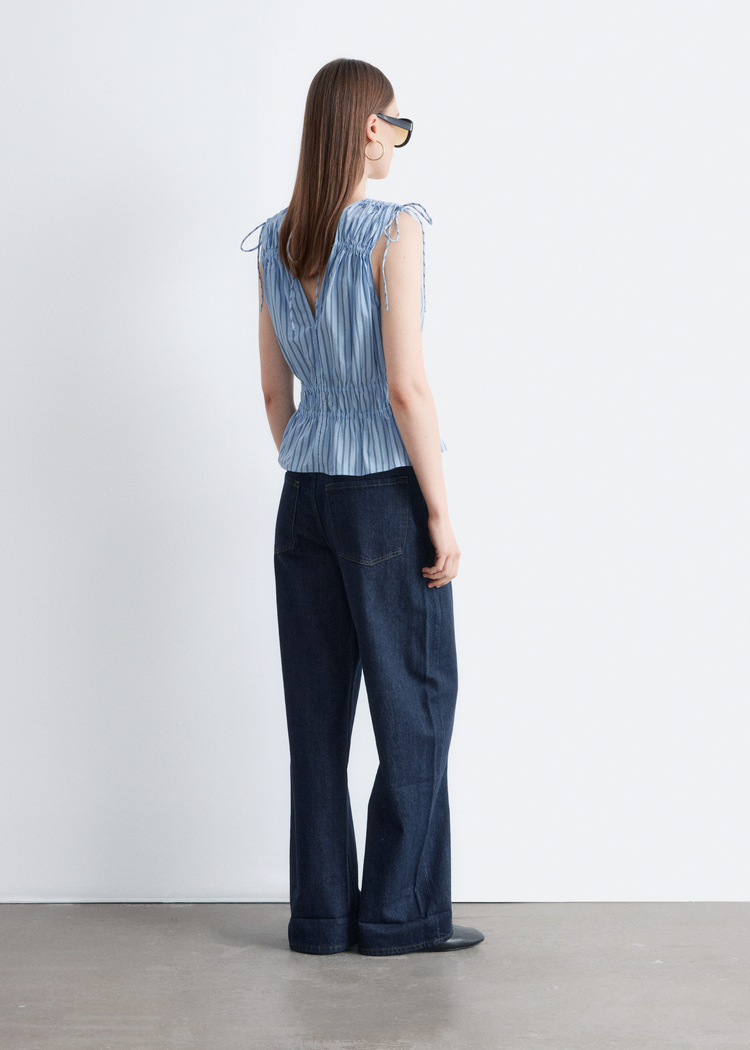 meer. SHOULDER GATHERED TOP(BLE GRY) SHOULDER GATHERED TOP /CRM