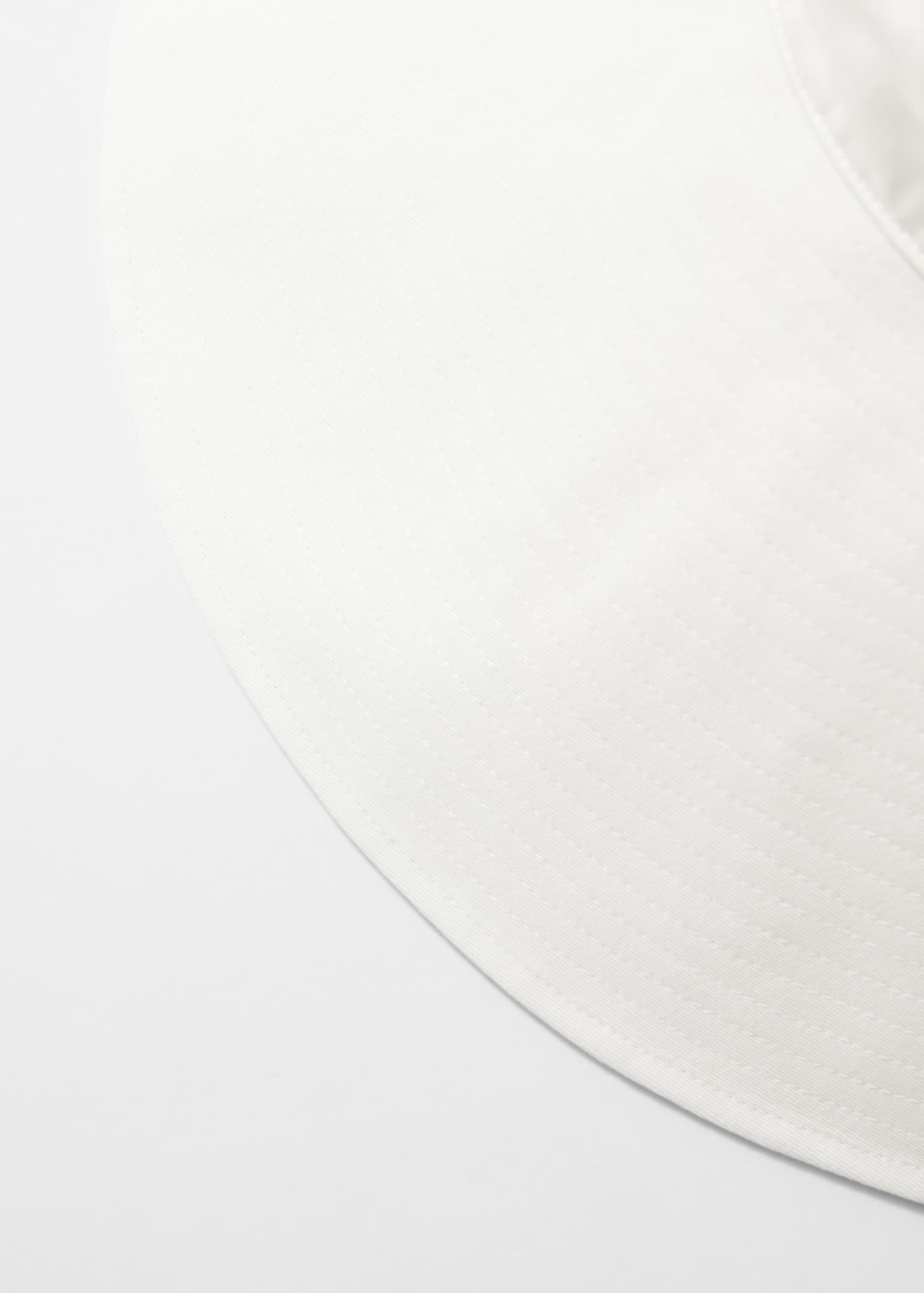 Wide-Brim Cotton Sun Hat - Λευκό/Μαύρο - 2