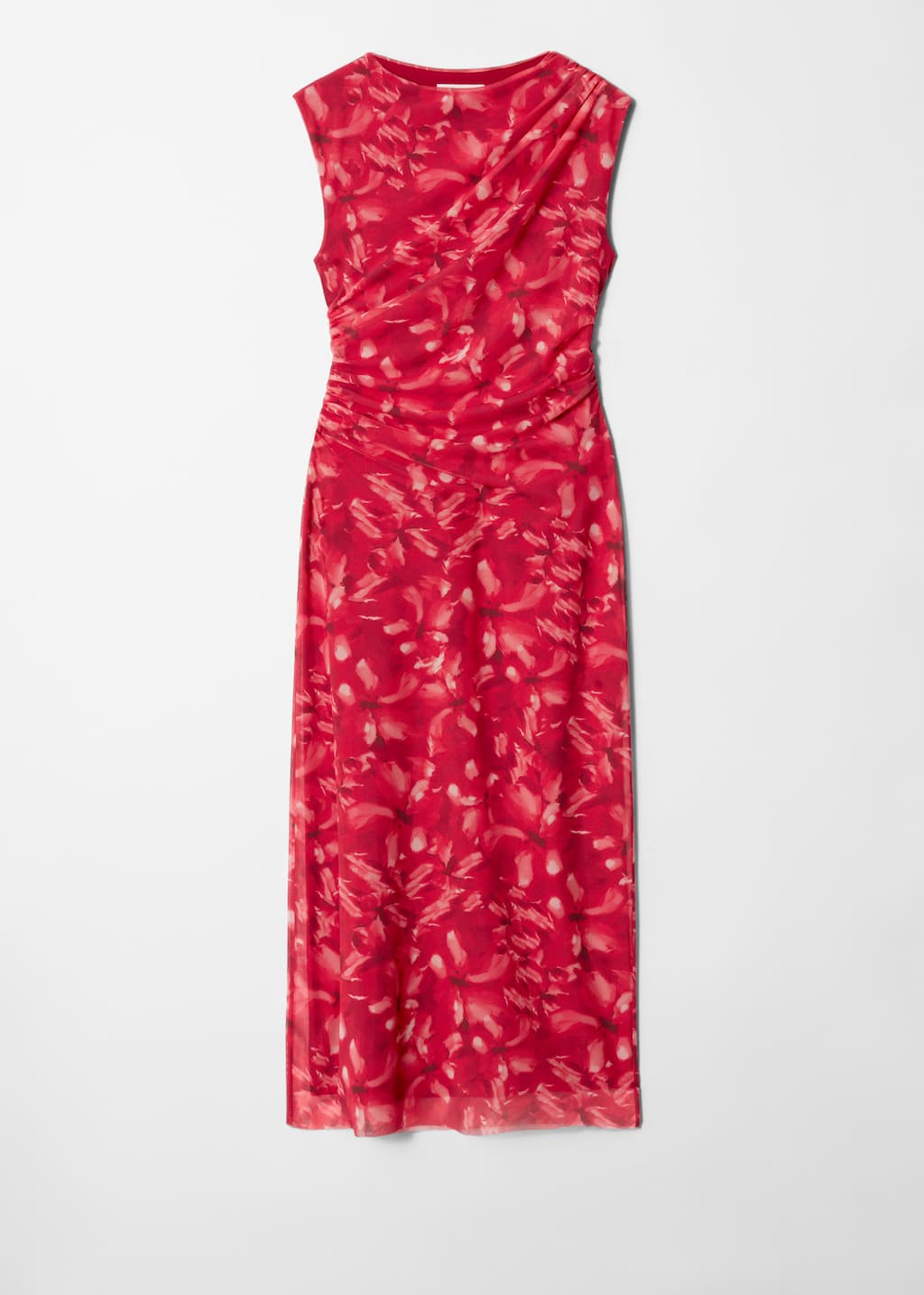Image of Draped Sleeveless Midi Dress
