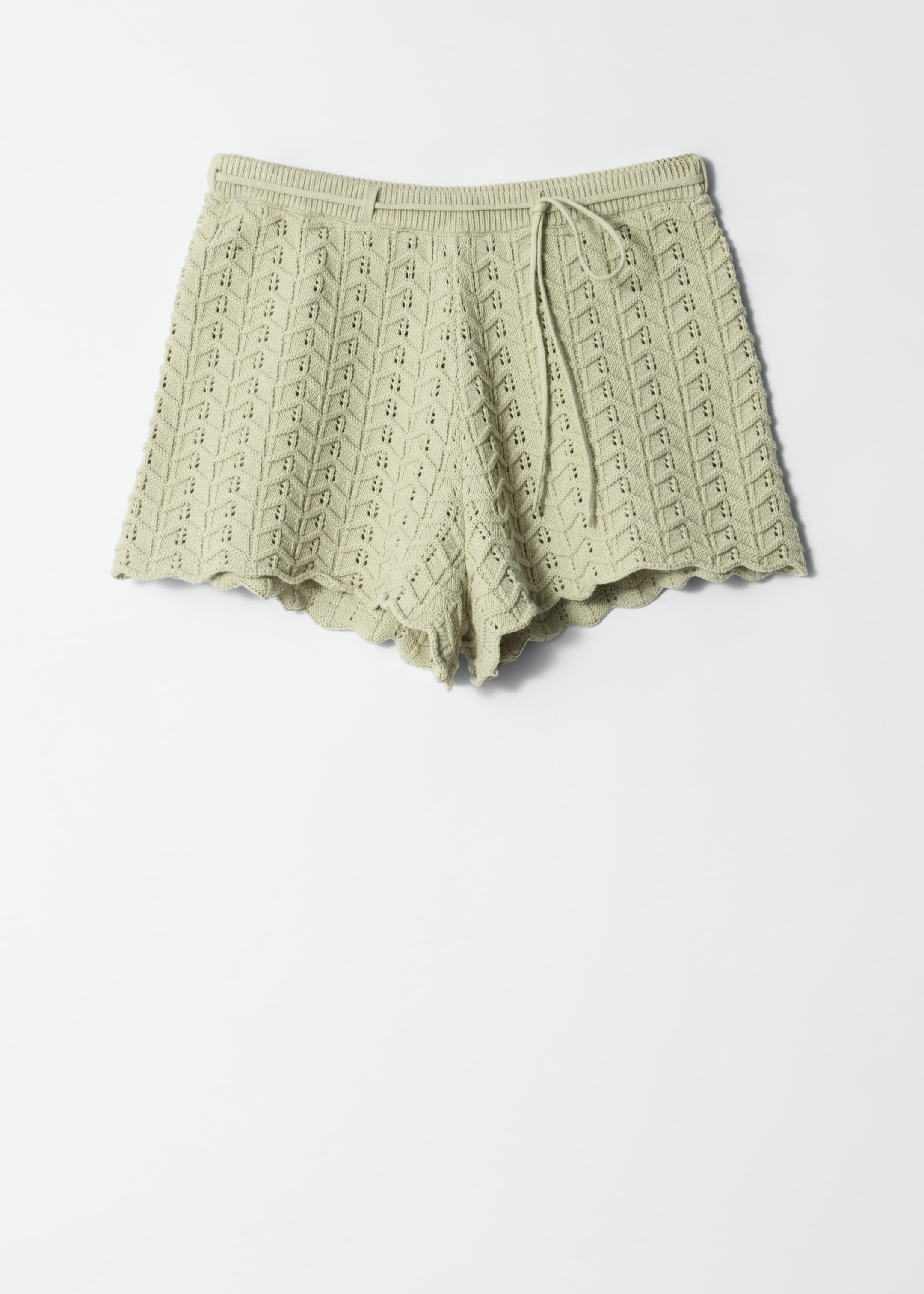 Visualizza immagine più grande: Shorts in maglia pointelle - Verde chiaro - DONNA | H&M IT 4