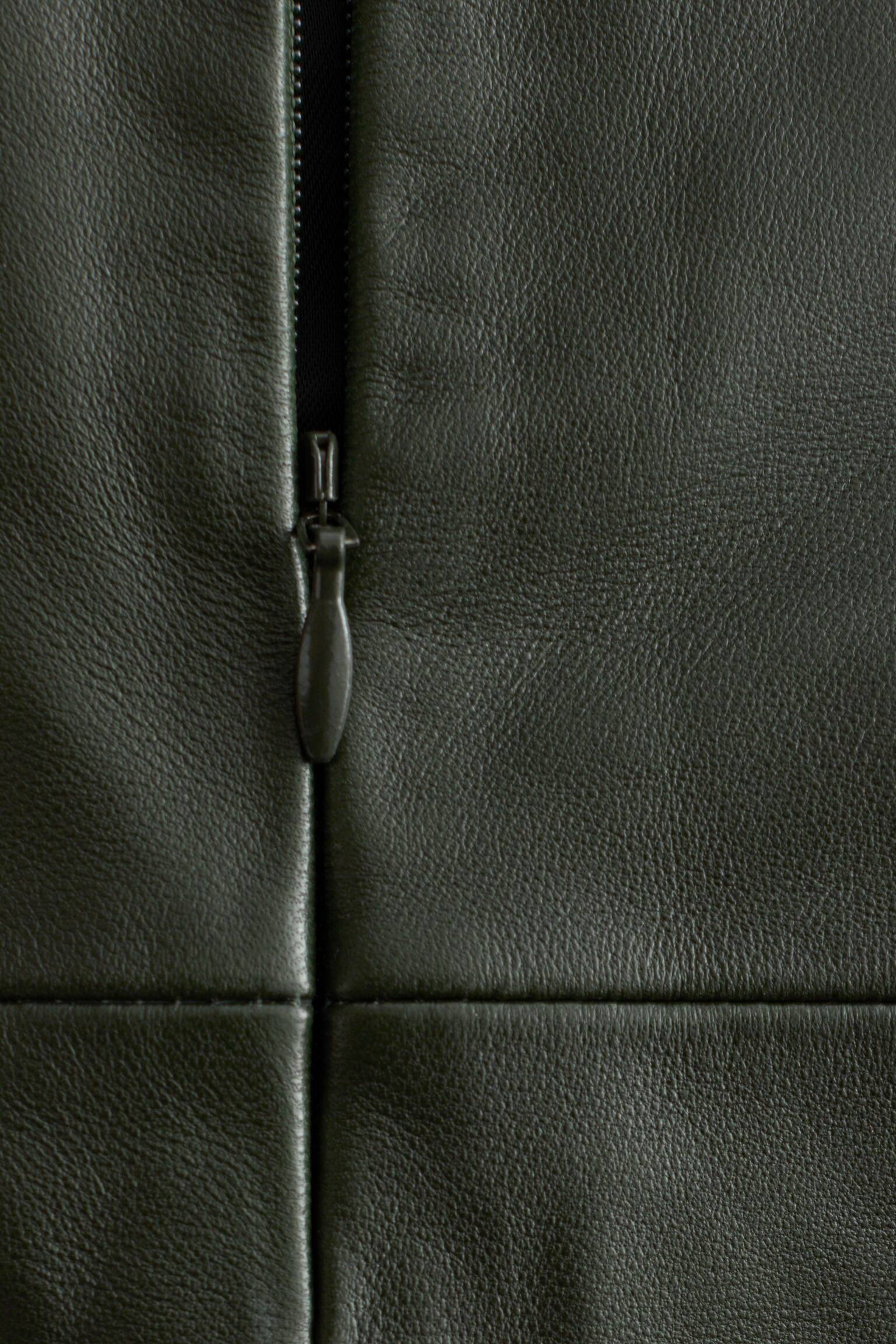 Lederoberteil mit gedrehter Schulter - Dunkelgrün - 8