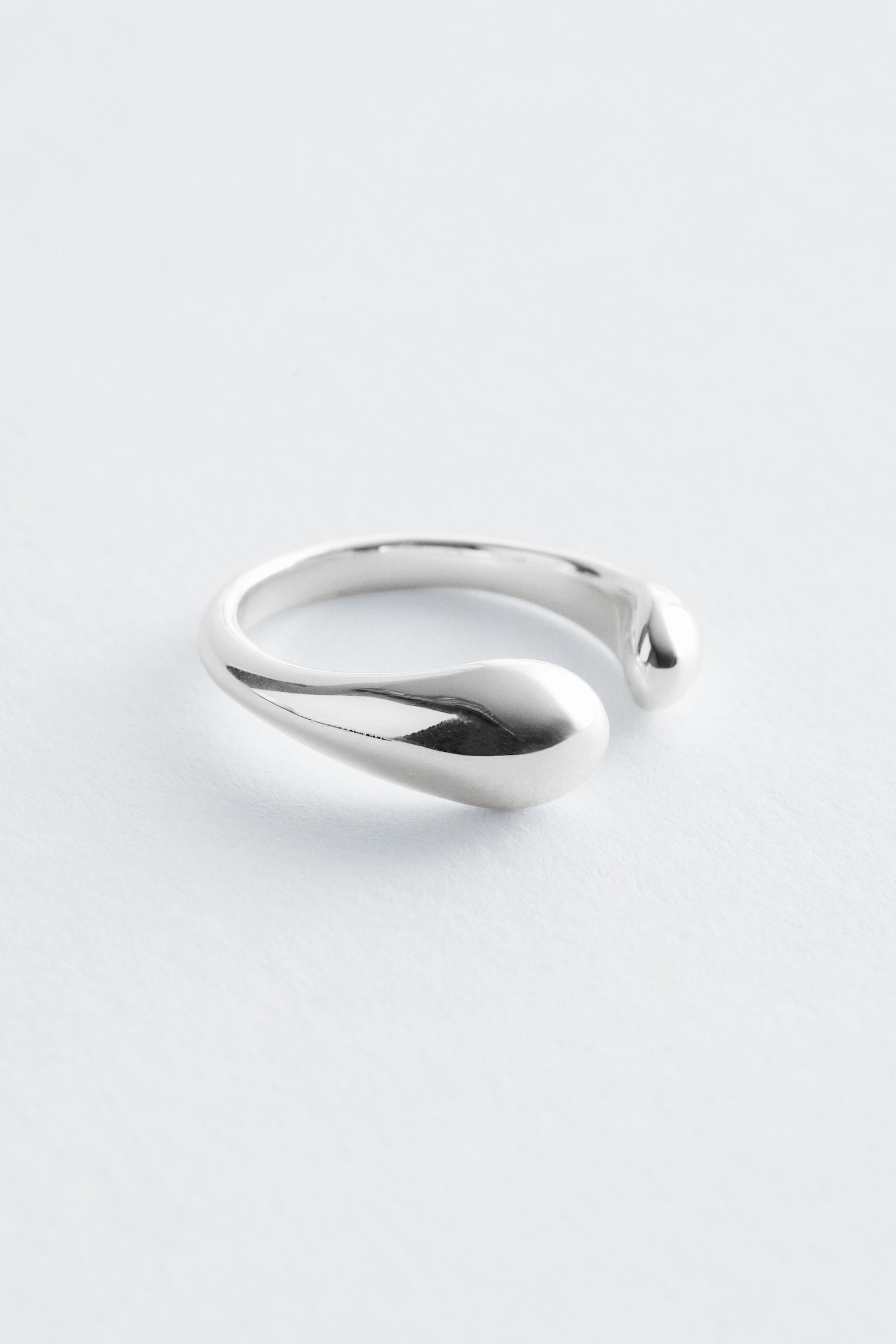 Minimalist Open Ring - כסוף - 1