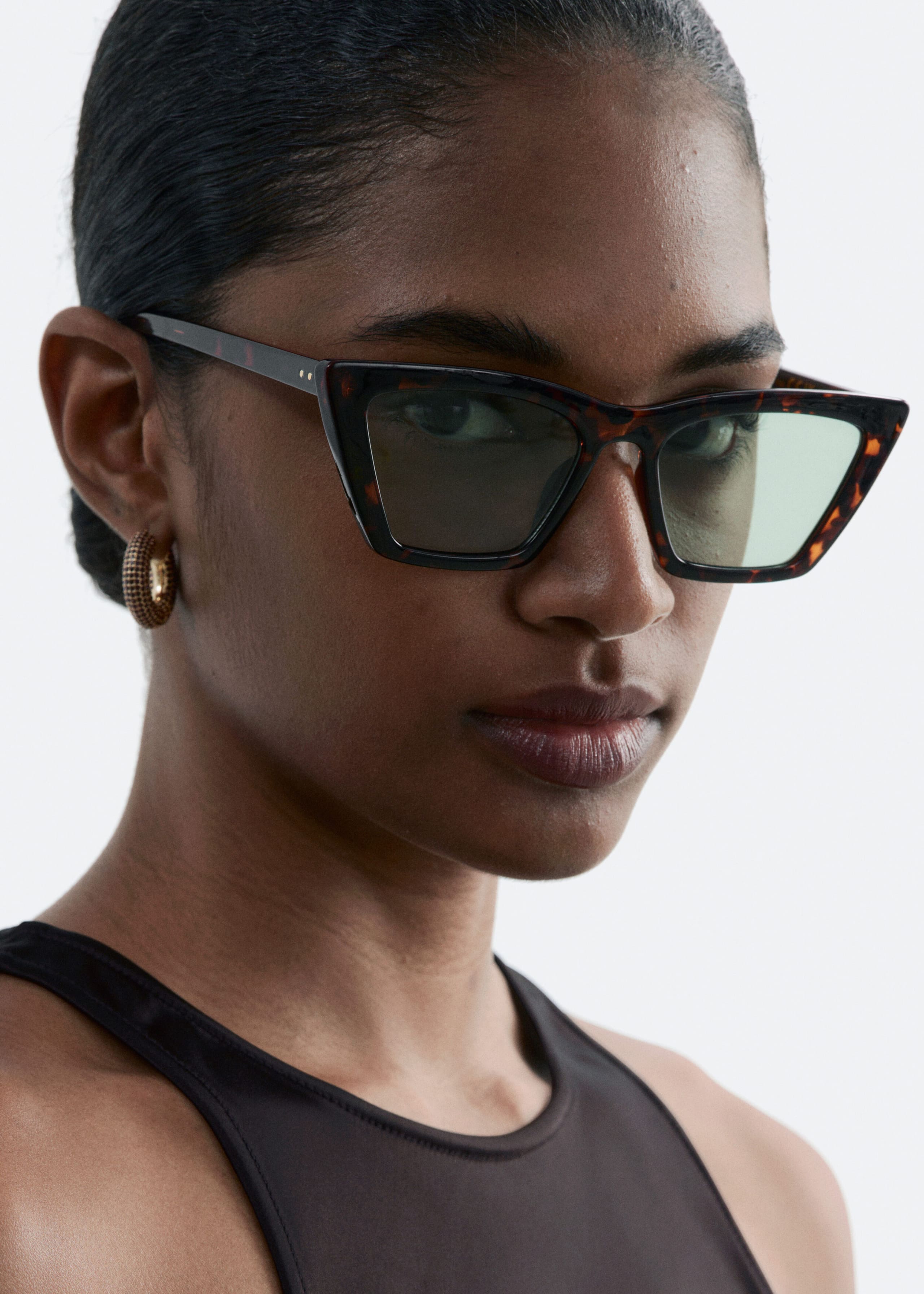Image of Angular Cat Eye Sunglasses