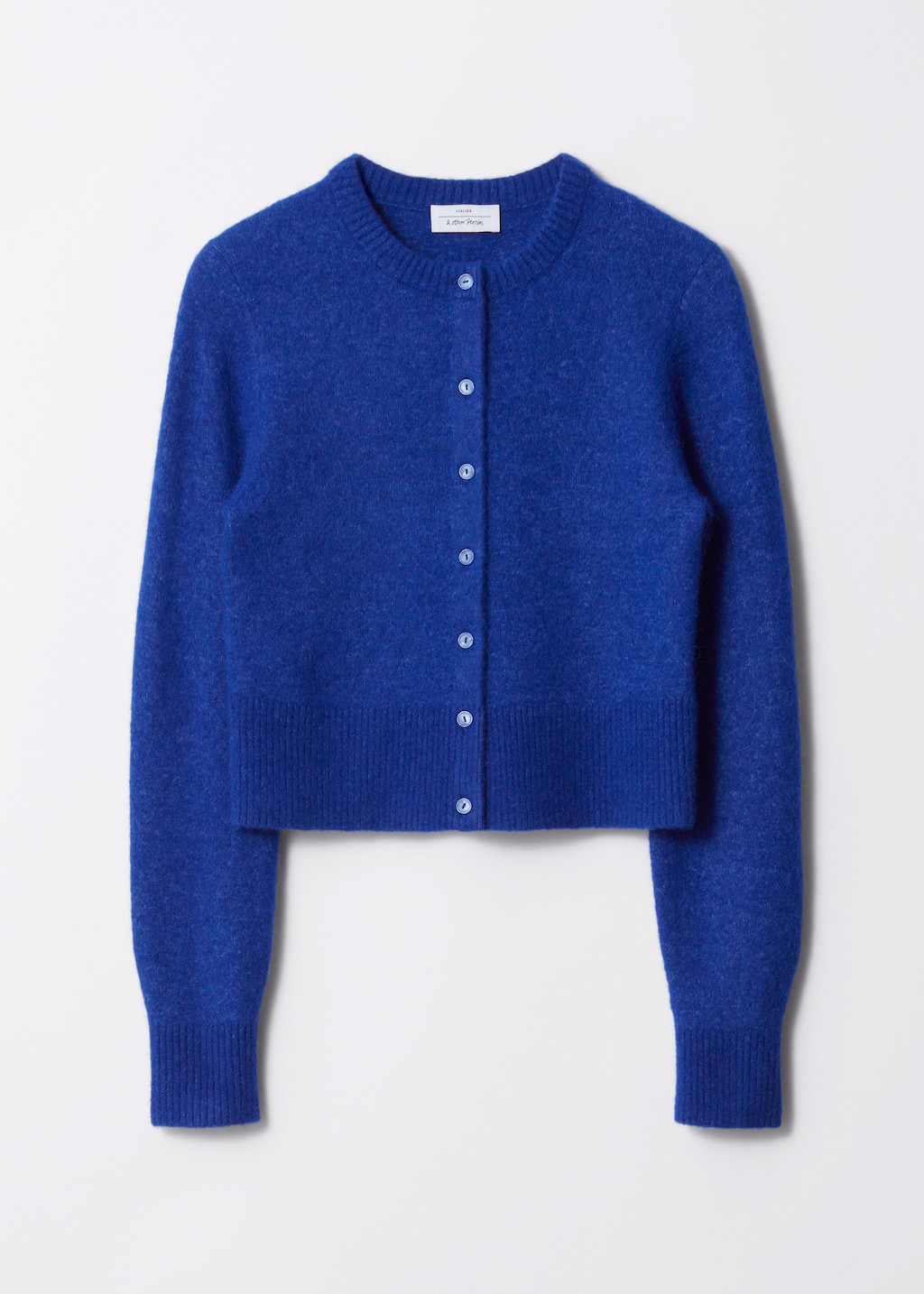 Alpaca-Blend Knit Cardigan - Dark Blue - Still Life