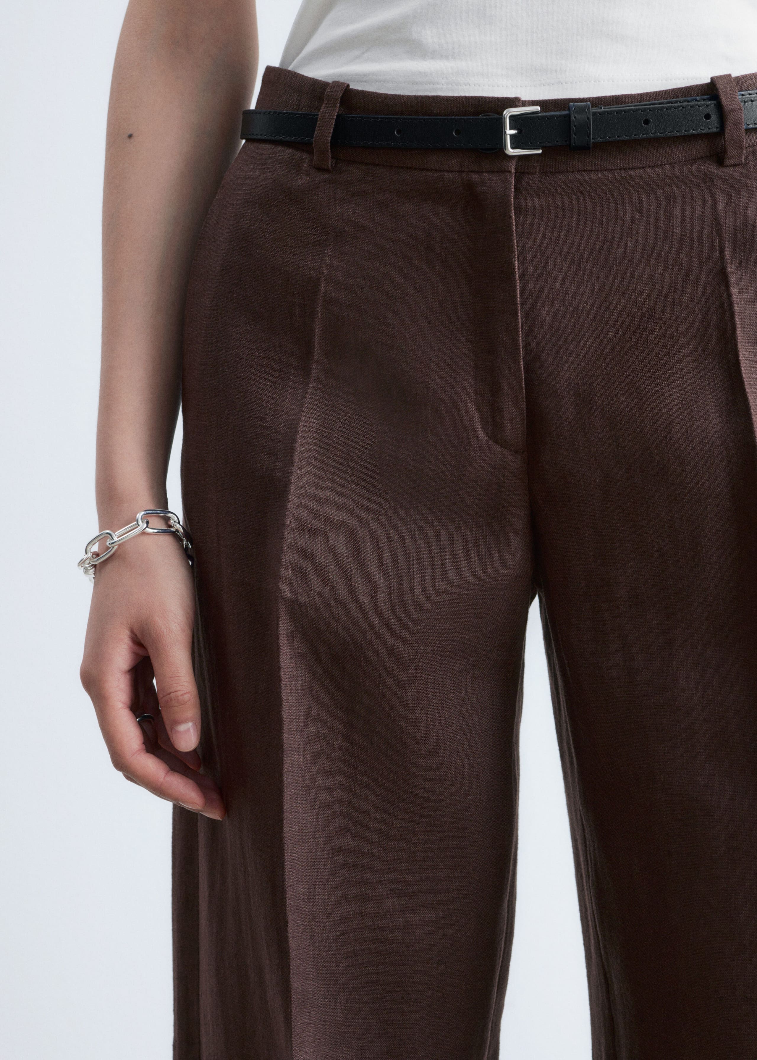 Image of Tailored Linen Trousers