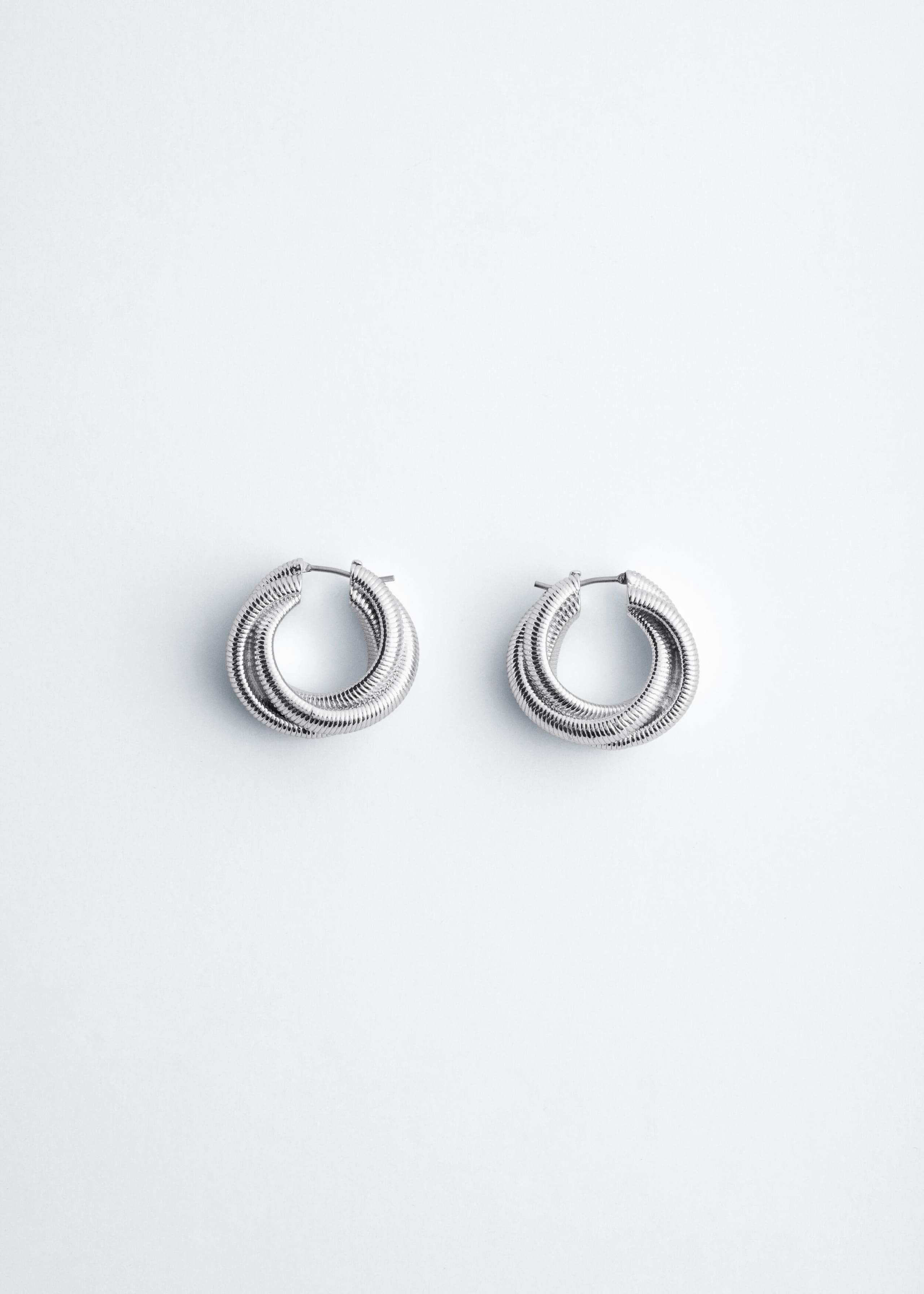 Image of Plated Brass Twisted Hoops