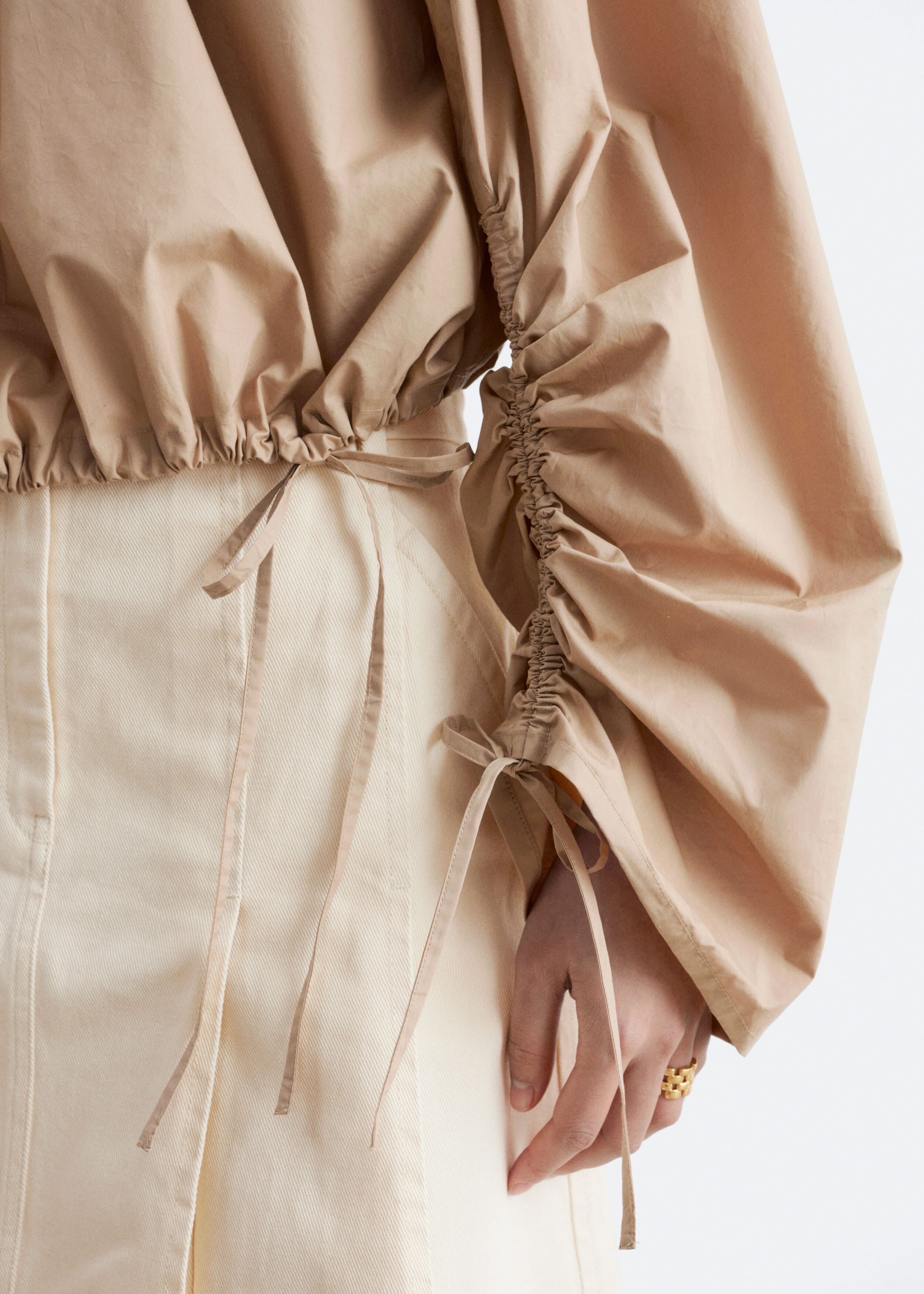 Image of Sculptural Drawstring Blouse