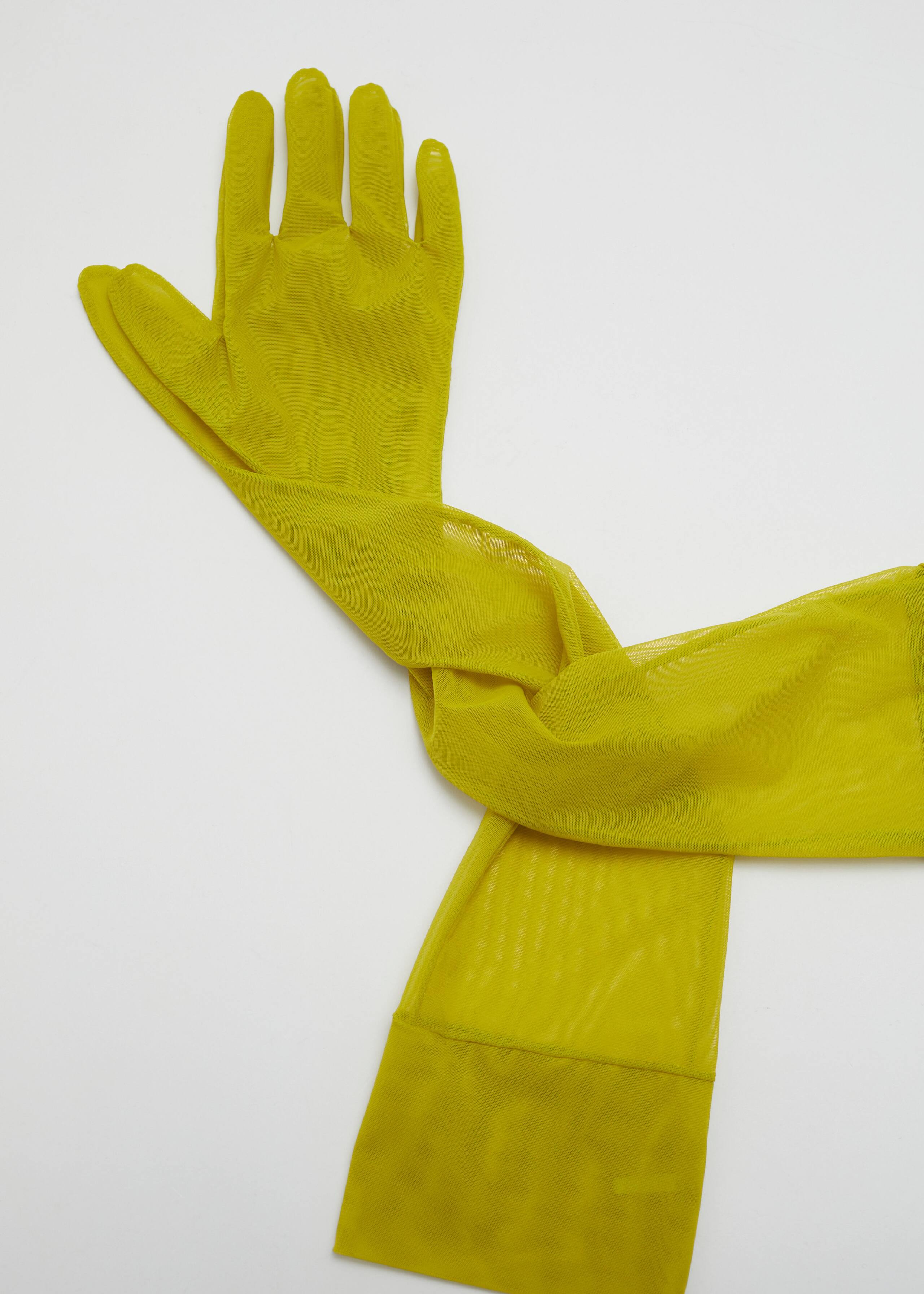 Długie siateczkowe rękawiczki – Oliwka – Martwa natura