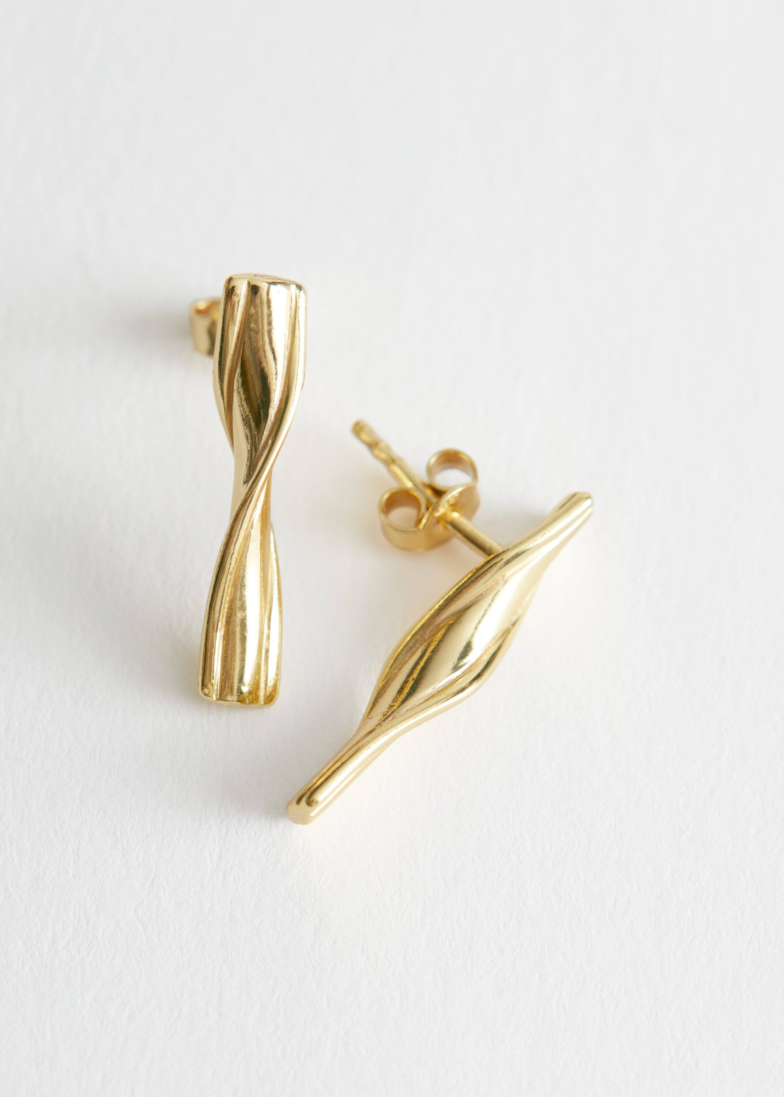 Twist Stud Earrings - Gold - Bodegón