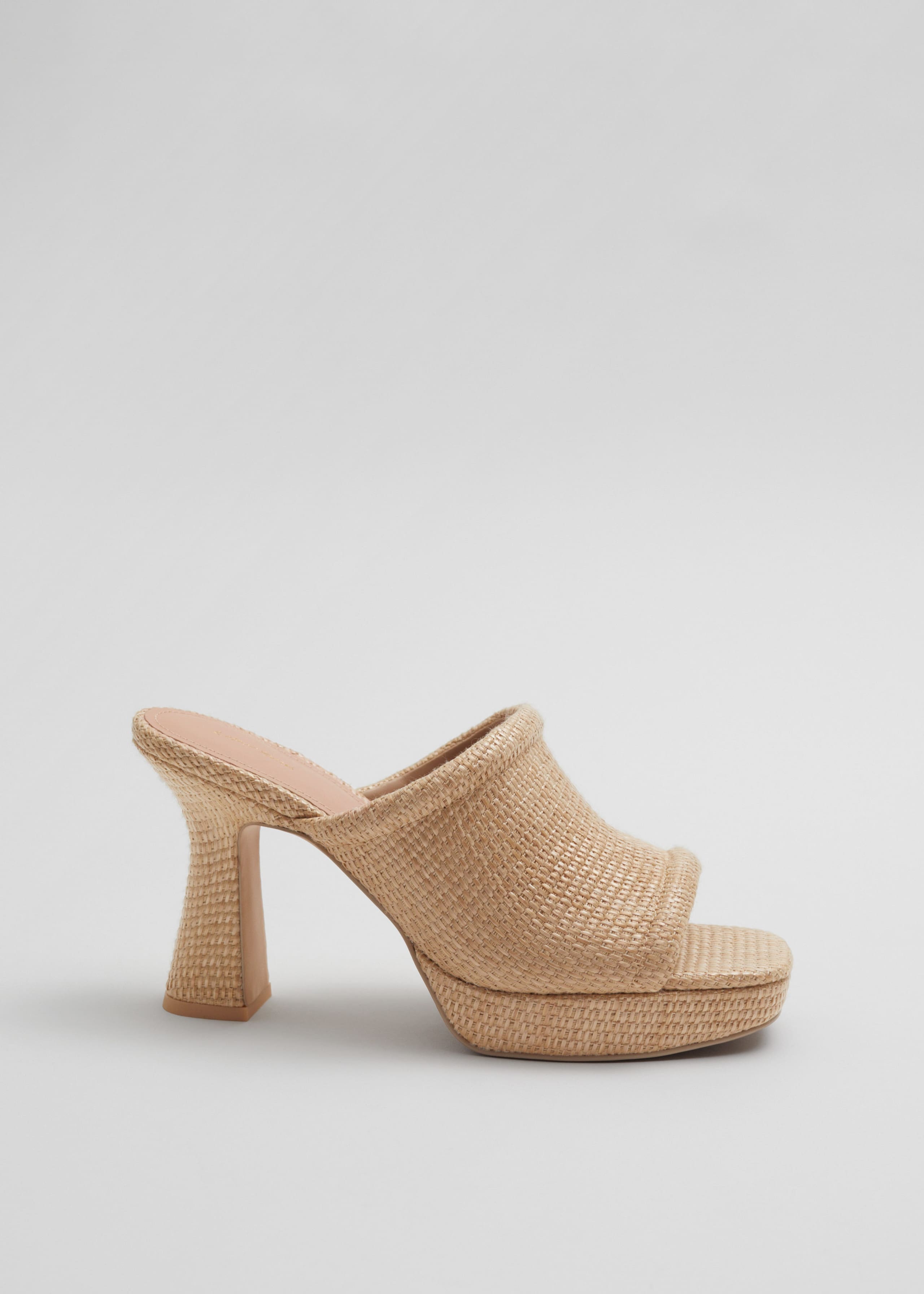 Image of Flared Heel Platform Mules