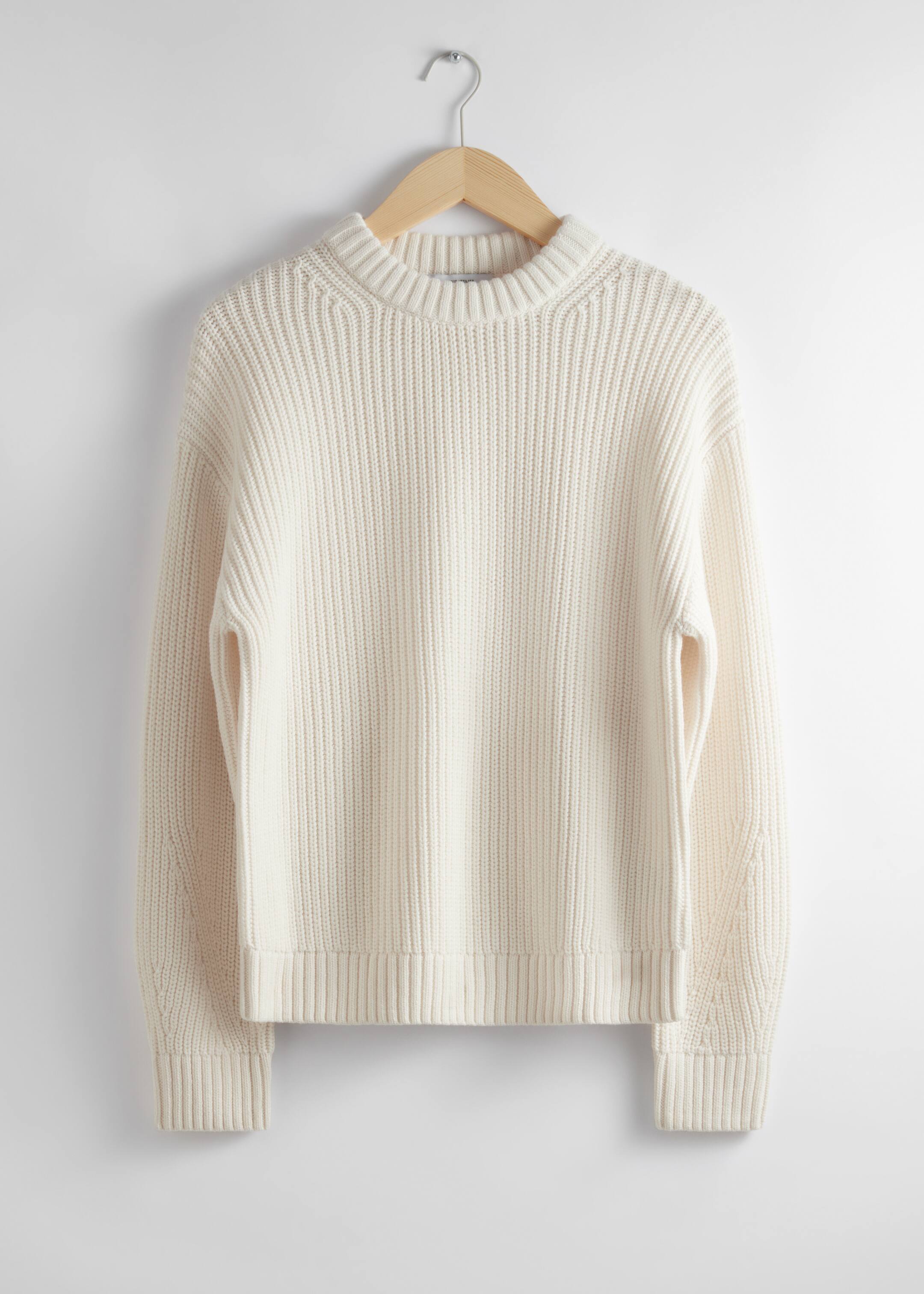 View larger image: Ribbed Knit Jumper - Ivory - Ladies | H&M GB 1