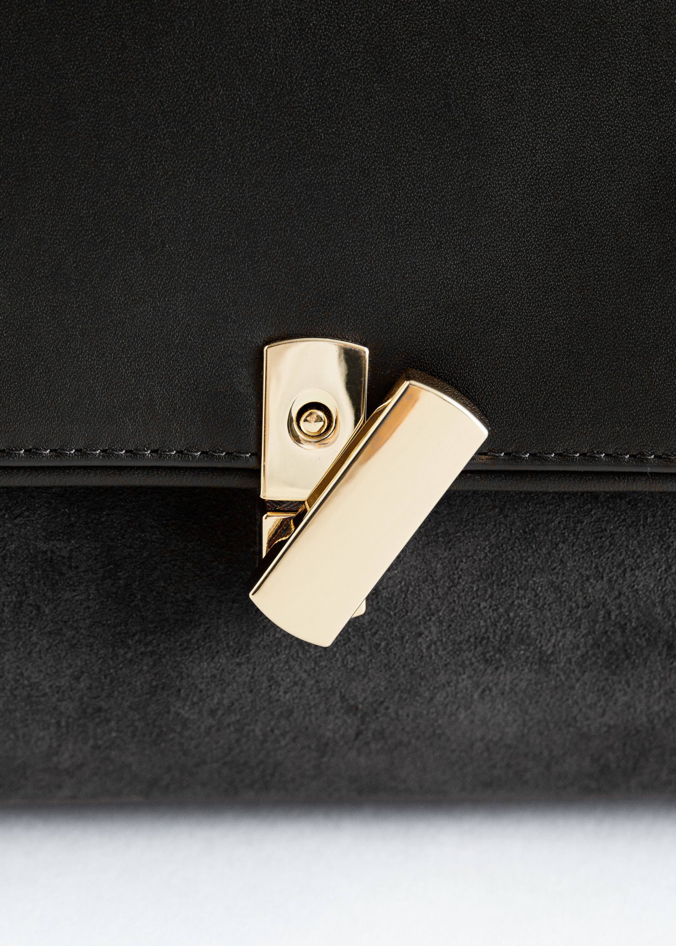 Zobacz większy obraz: Podwójna skórzana torba crossbody - Czarny - ONA | H&M PL 3