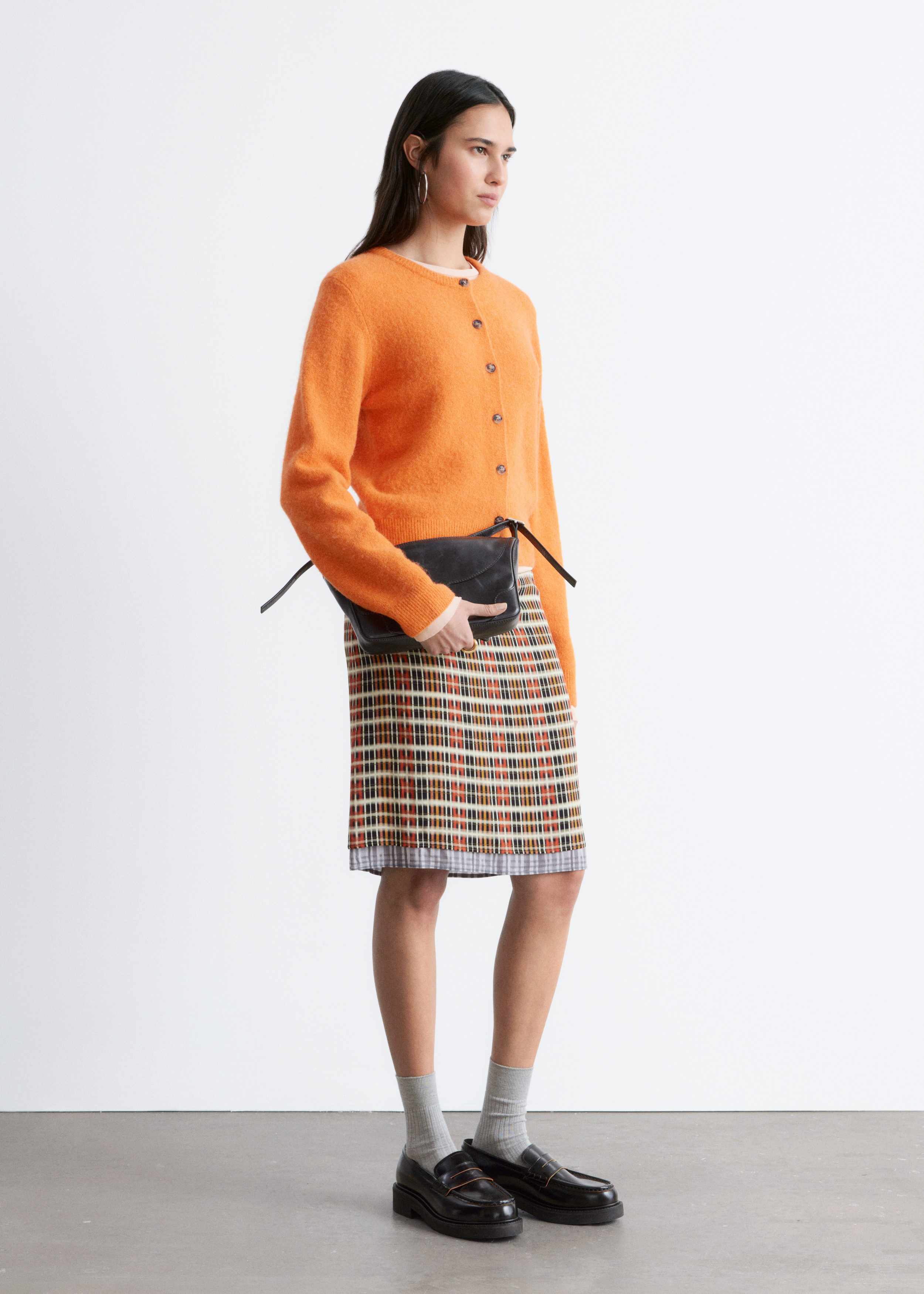 Checkered Mini Skirt - Brown Gingham-Check - & Other Stories US