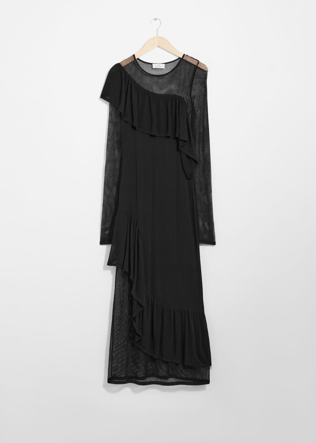 Image of Vestido midi de punto en capas
