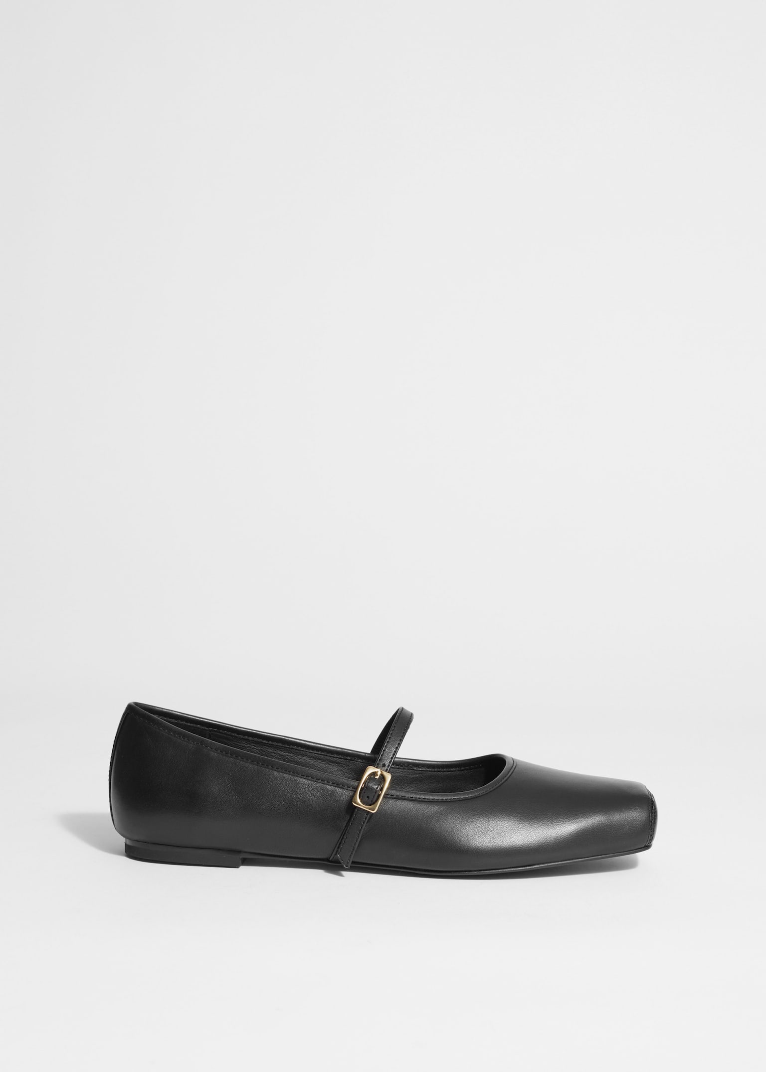 Square-Toe Ballet Flats - Black/Brown suede/Dusty pink/Brown
