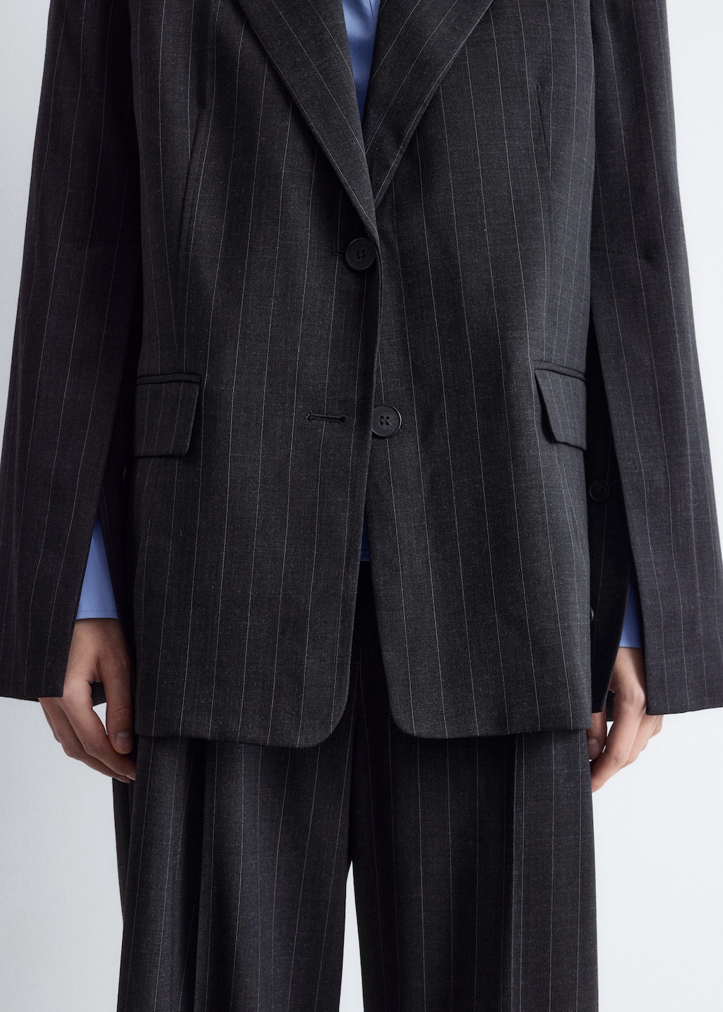 Image of Single-Breasted Wool Blazer