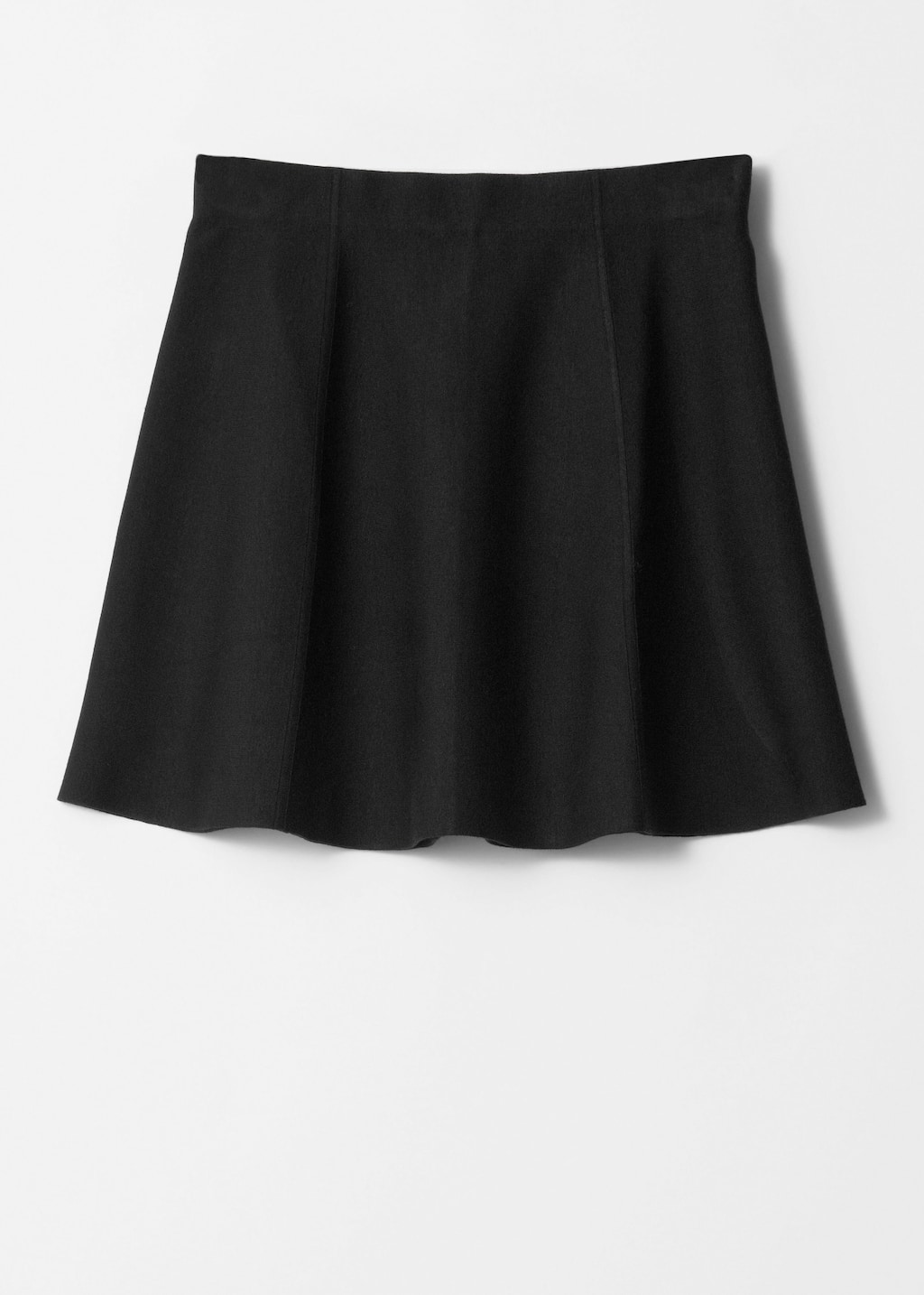 Image of Flared Double-Knit Skirt
