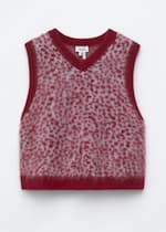Burgundy/Leopard Print
