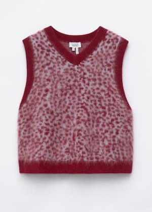Burgundy/Leopard Print