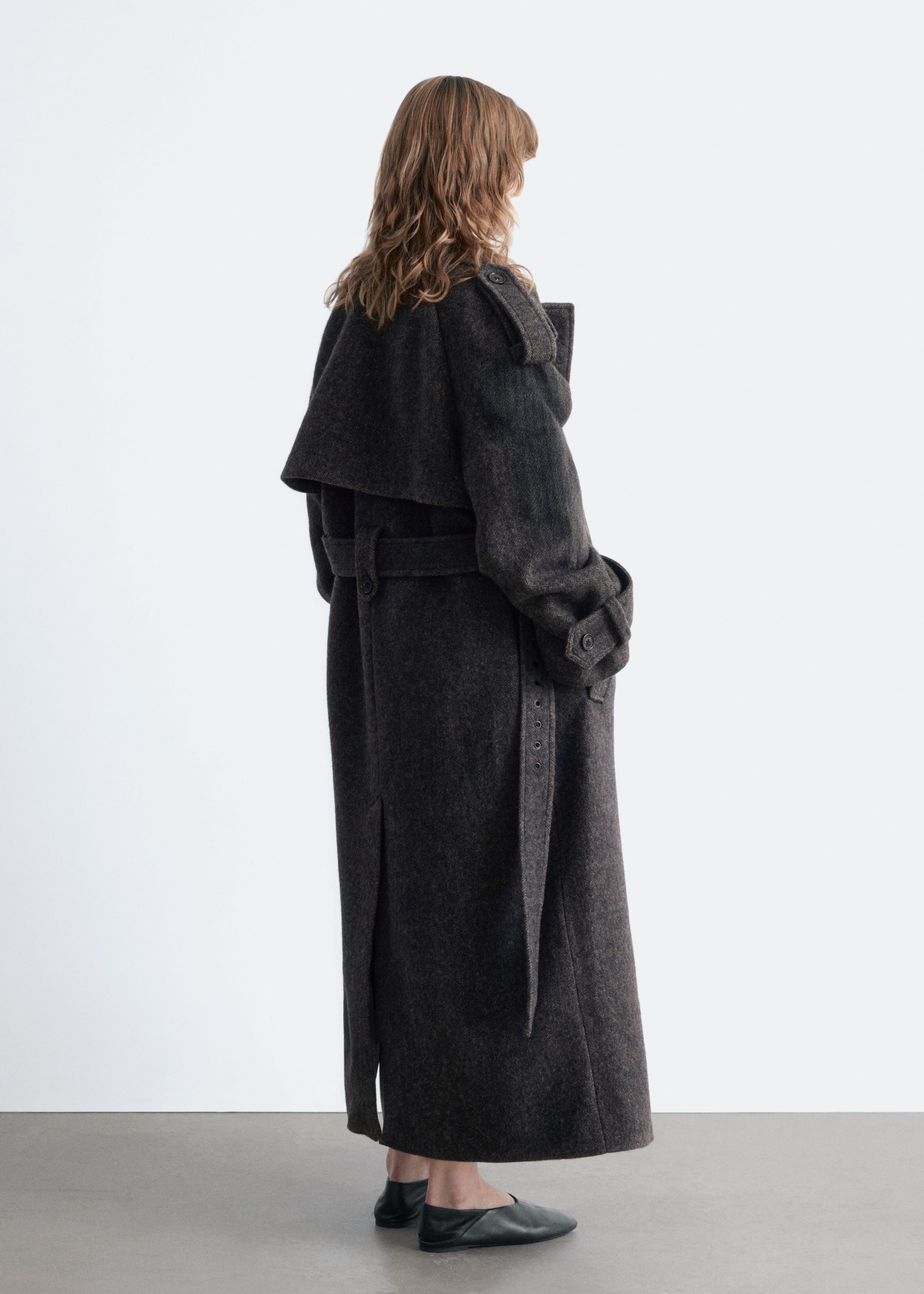 Image of Wool-Blend Trench Coat