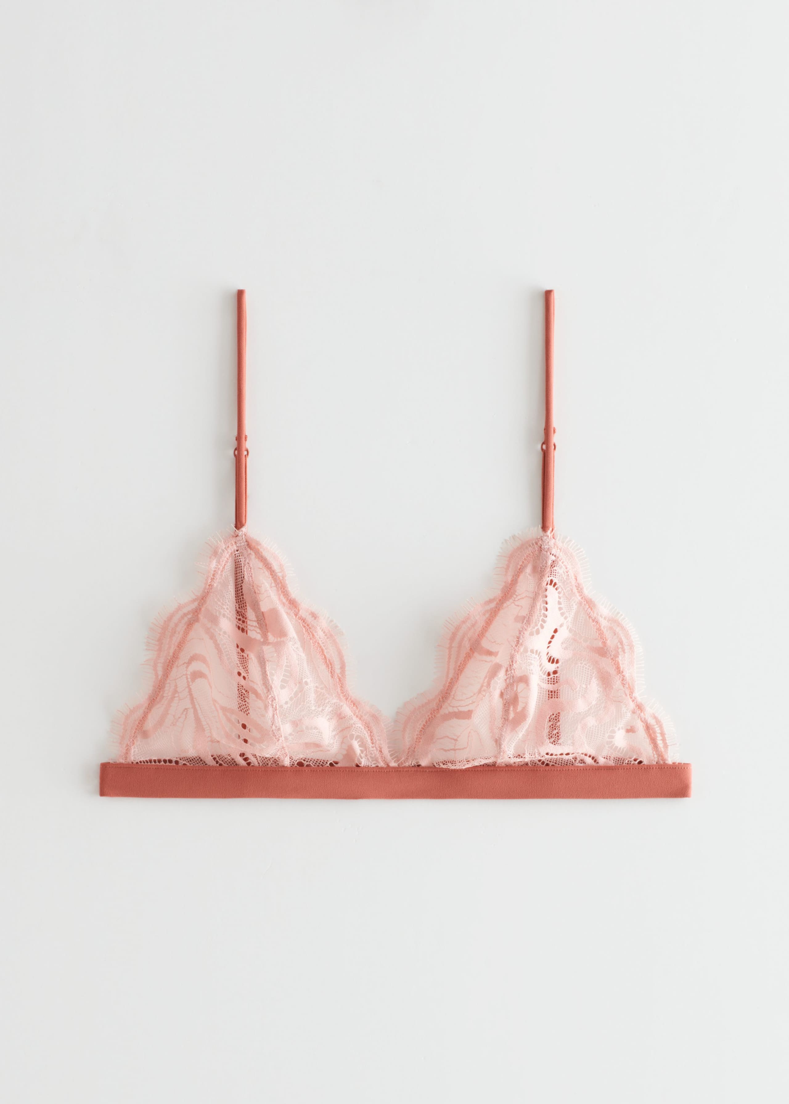 Abstract Lace Soft Bra - Dusty Pink - Still Life