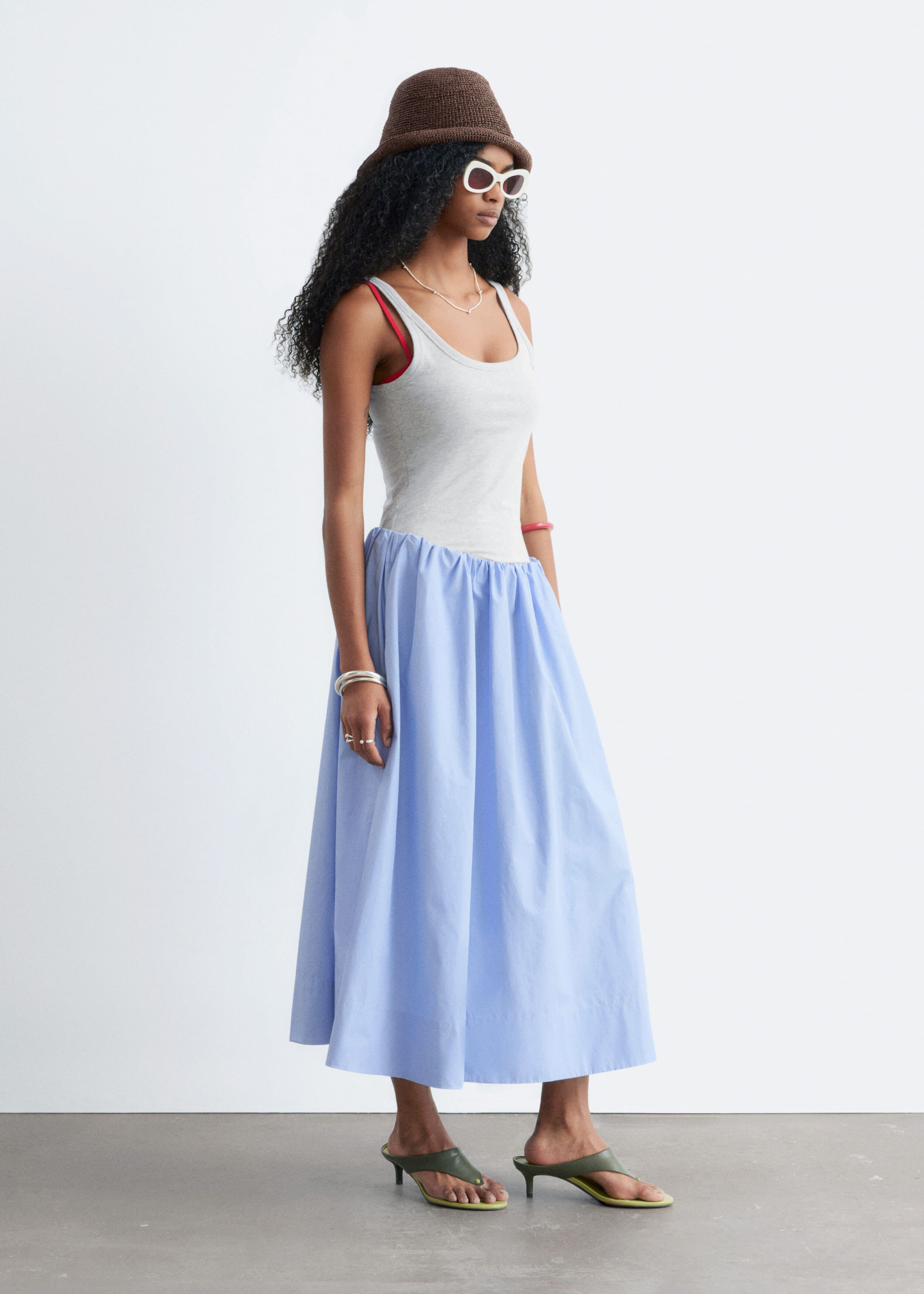 Top z okrągłym dekoltem – Czarny/biały – Lookbook