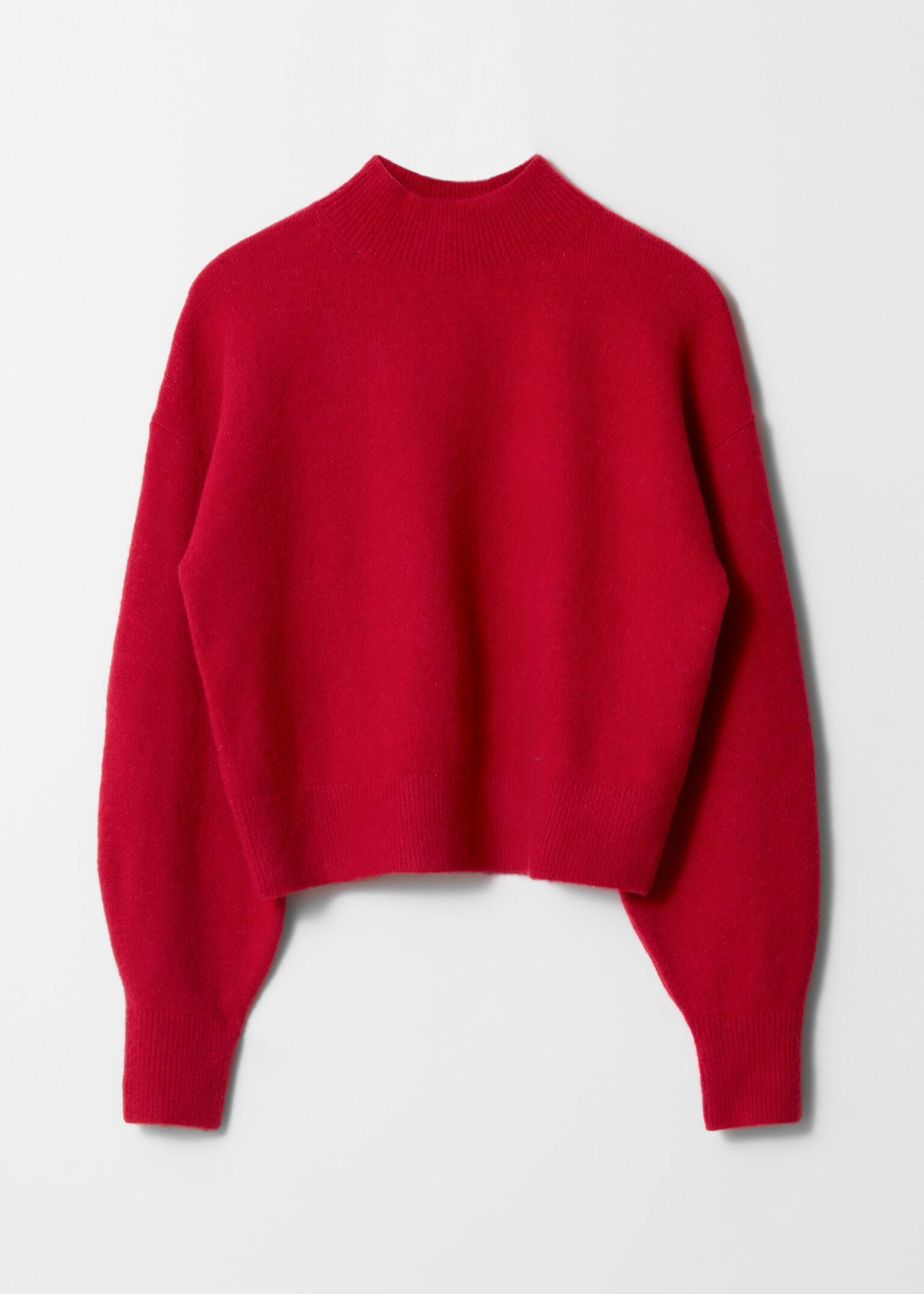 Pull à col montant - Rouge/Noir