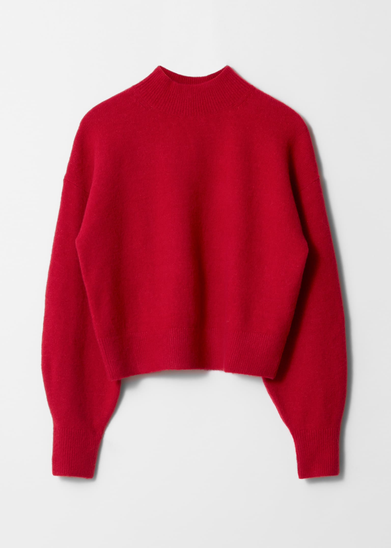 Pull à col montant - Rouge/Noir